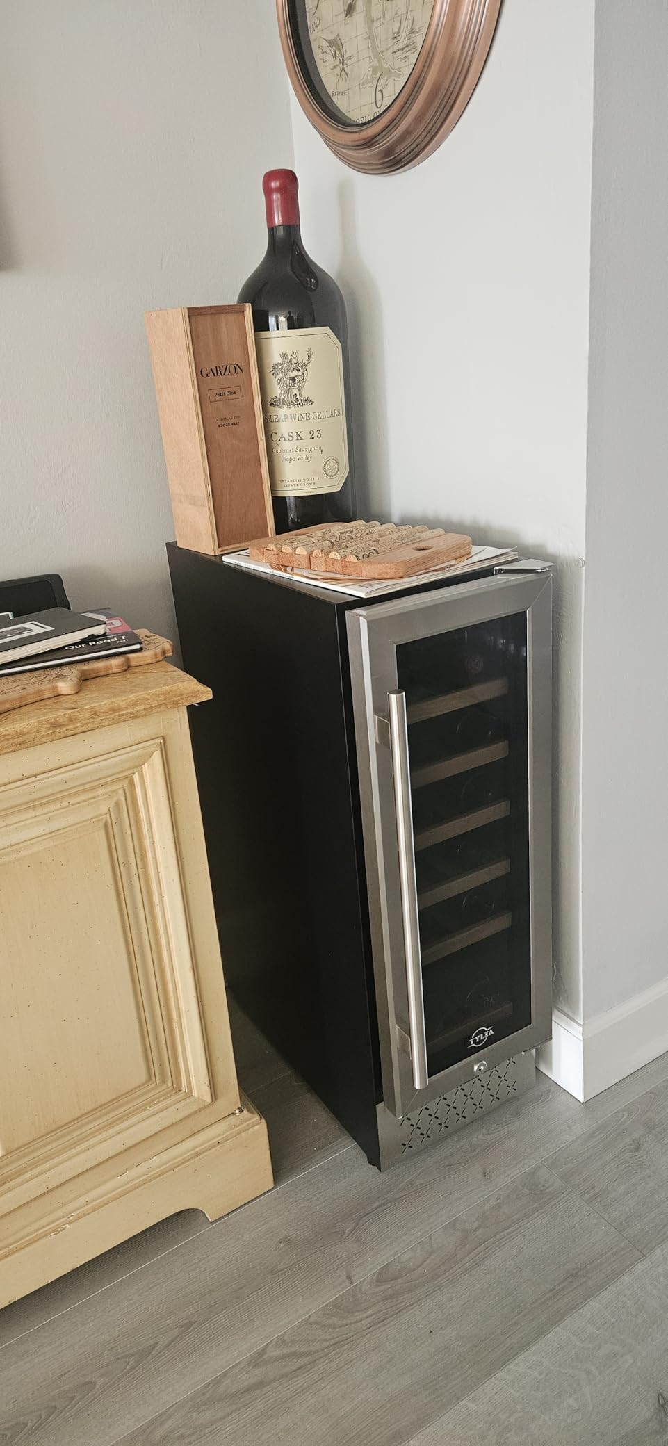 Tylza Commercial Refrigerator with Glass Door Display Beverage Fridge, 360L Upright Beverage Cooler Merchandiser with Rebound Door, Fast Cooling, Low Noise, White customer photo 2
