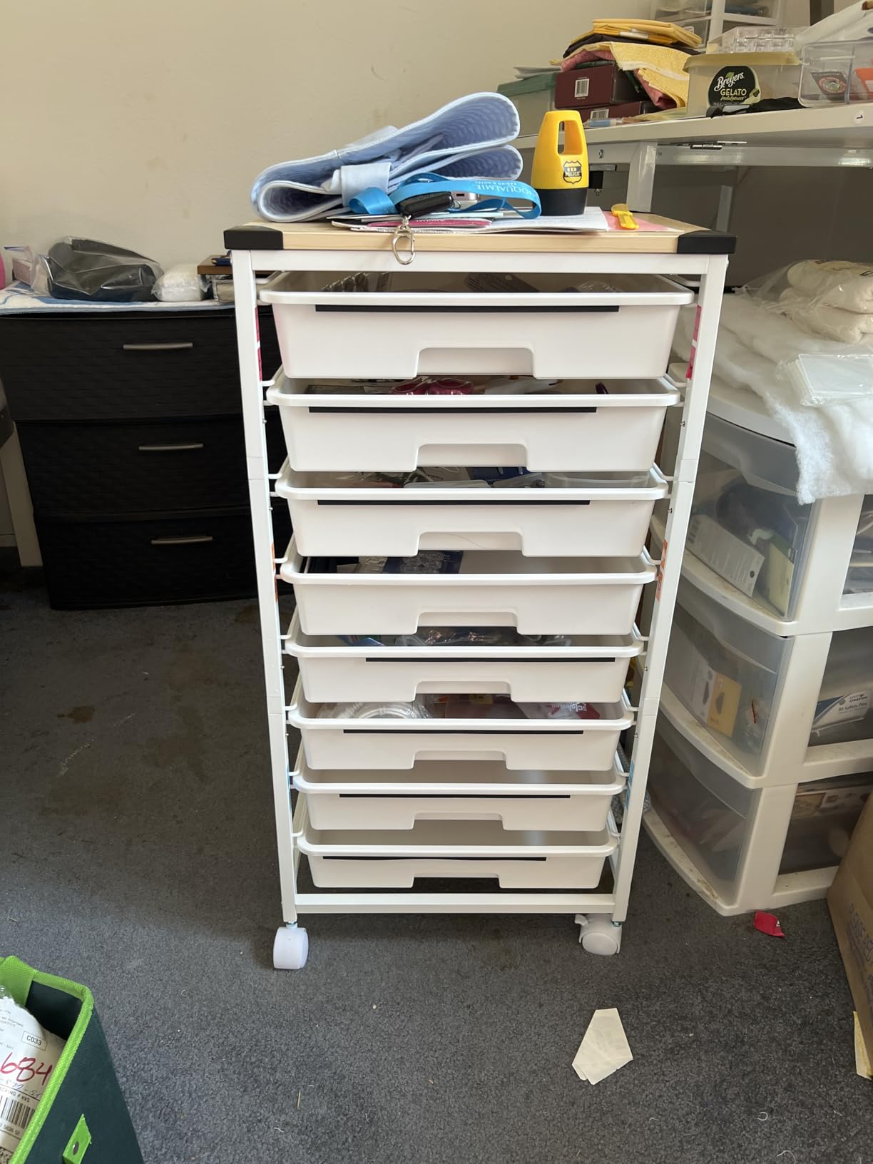 SYKIARIOL Rolling Cart with Drawers,Craft Organizers and Storage, Green customer photo 2