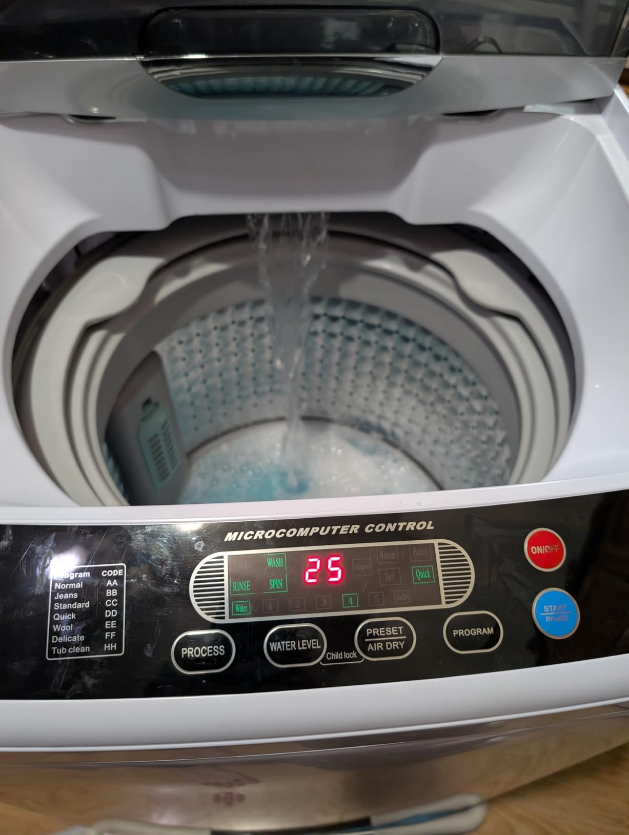 ROVSUN 30LBS Washing Machine, Full-Automatic Portable Washer with Stainless Steel Drum, Electric Laundry Machine, Washer and Spin Dryer Combo with Drain Pump for Home, Apartment customer photo 1