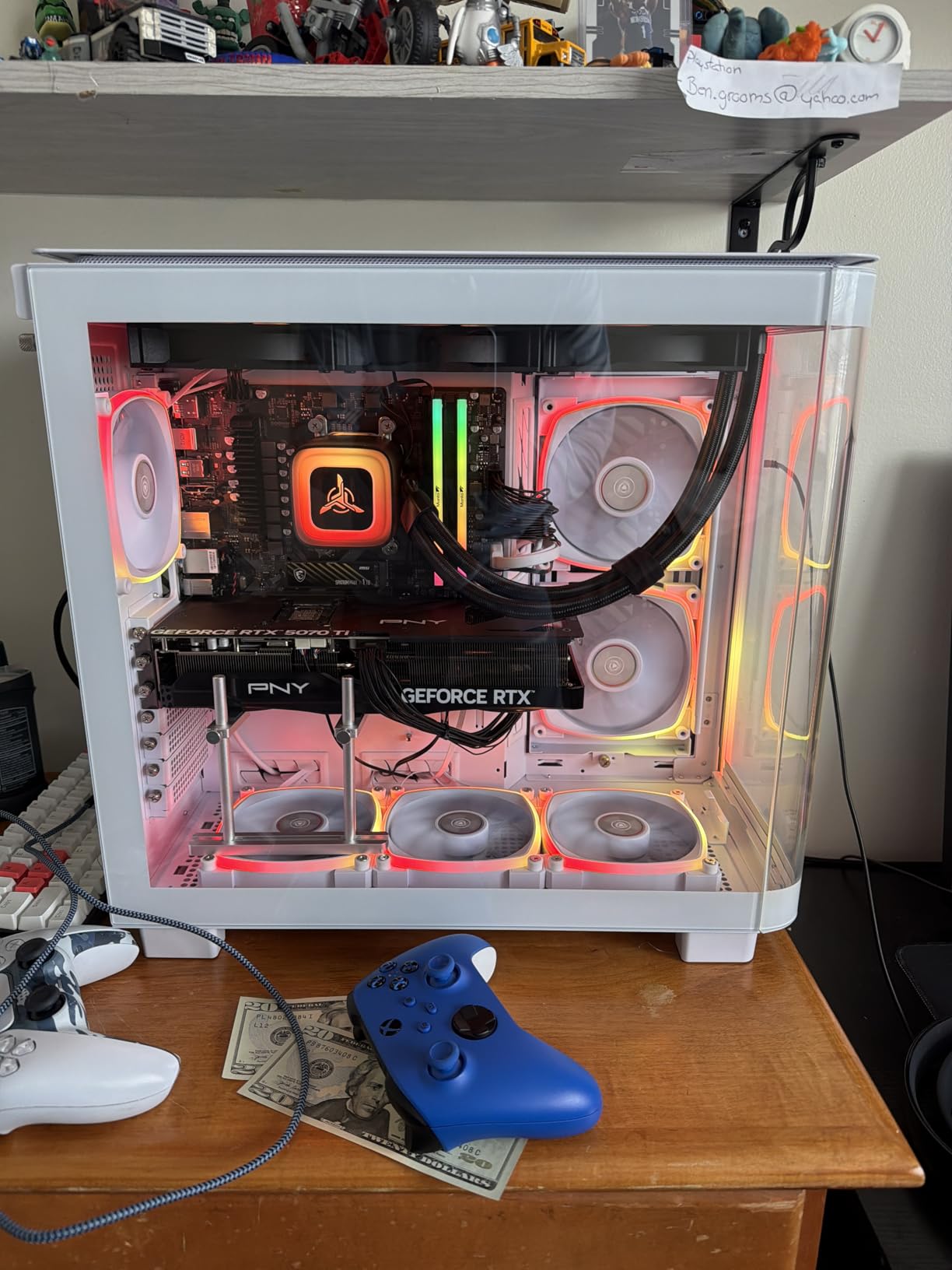 Skytech Gaming King 95 Desktop PC, Ryzen 7 9800X3D 4.7 GHz (5.2 GHz), NVIDIA RTX 5070 Ti 16GB, 1TB Gen4 NVMe SSD, 32GB DDR5 RAM 5600 RGB, 850W Gold ATX 3 PSU, 360mm ARGB AIO, Wi-Fi, Win 11 customer photo 1