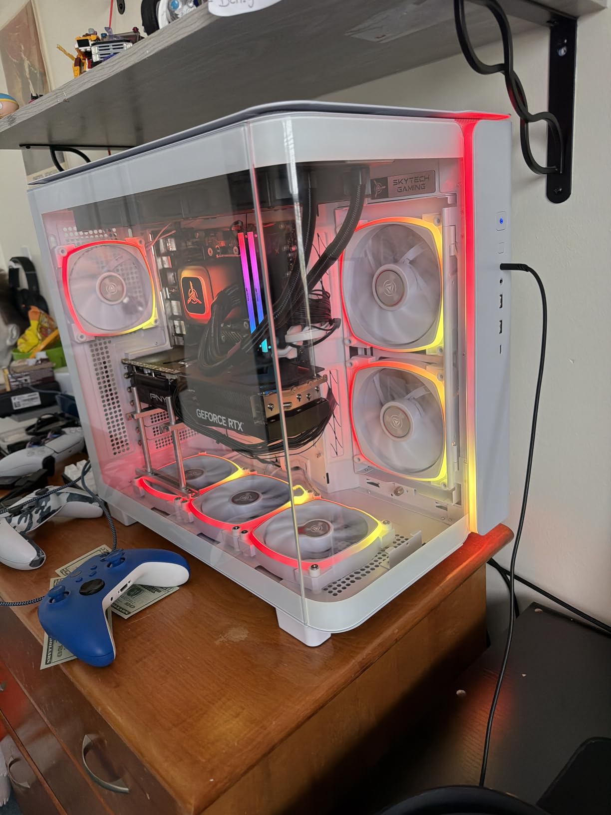 Skytech Gaming King 95 Desktop PC, Ryzen 7 9800X3D 4.7 GHz (5.2 GHz), NVIDIA RTX 5070 Ti 16GB, 1TB Gen4 NVMe SSD, 32GB DDR5 RAM 5600 RGB, 850W Gold ATX 3 PSU, 360mm ARGB AIO, Wi-Fi, Win 11 customer photo 2