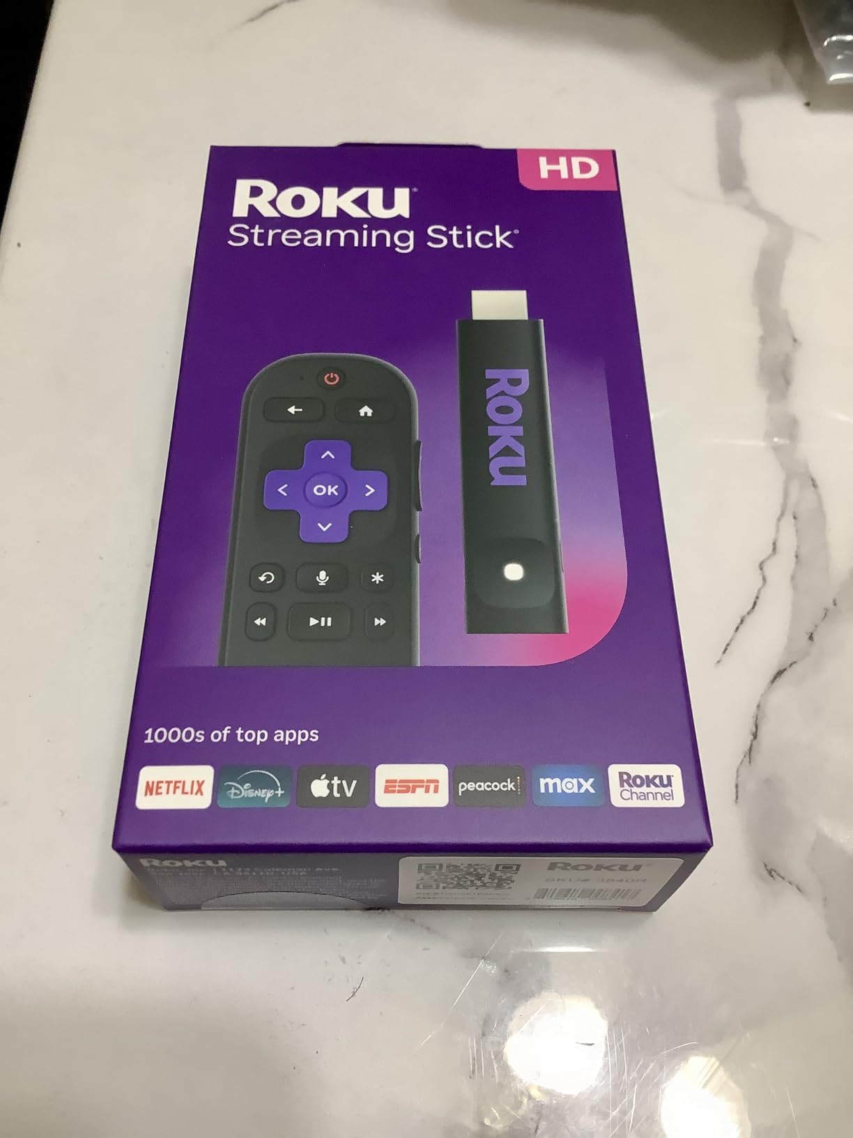 Roku Streaming Stick HD - HD Streaming Device for TV with Roku Voice Remote, Free & Live TV customer photo 1