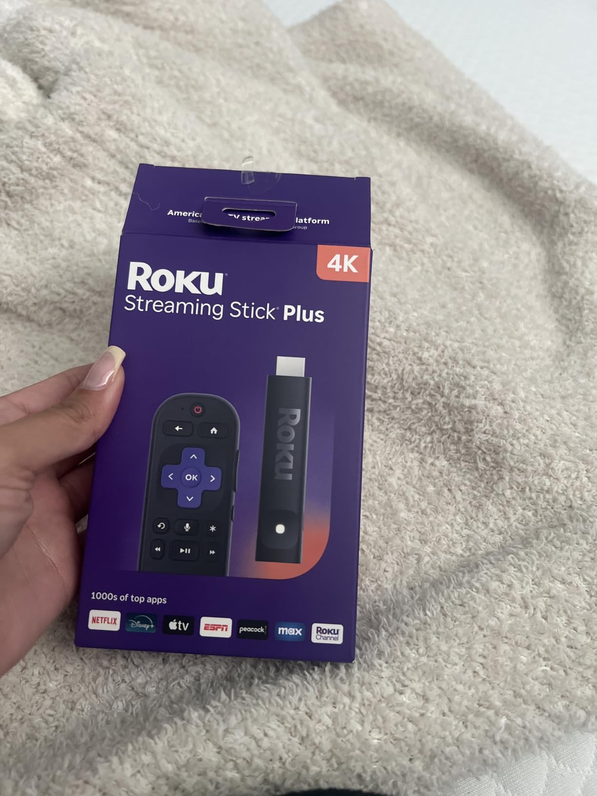 Roku Streaming Stick Plus - 4K & HDR Roku Streaming Device for TV with Voice Remote - Free & Live TV customer photo 1