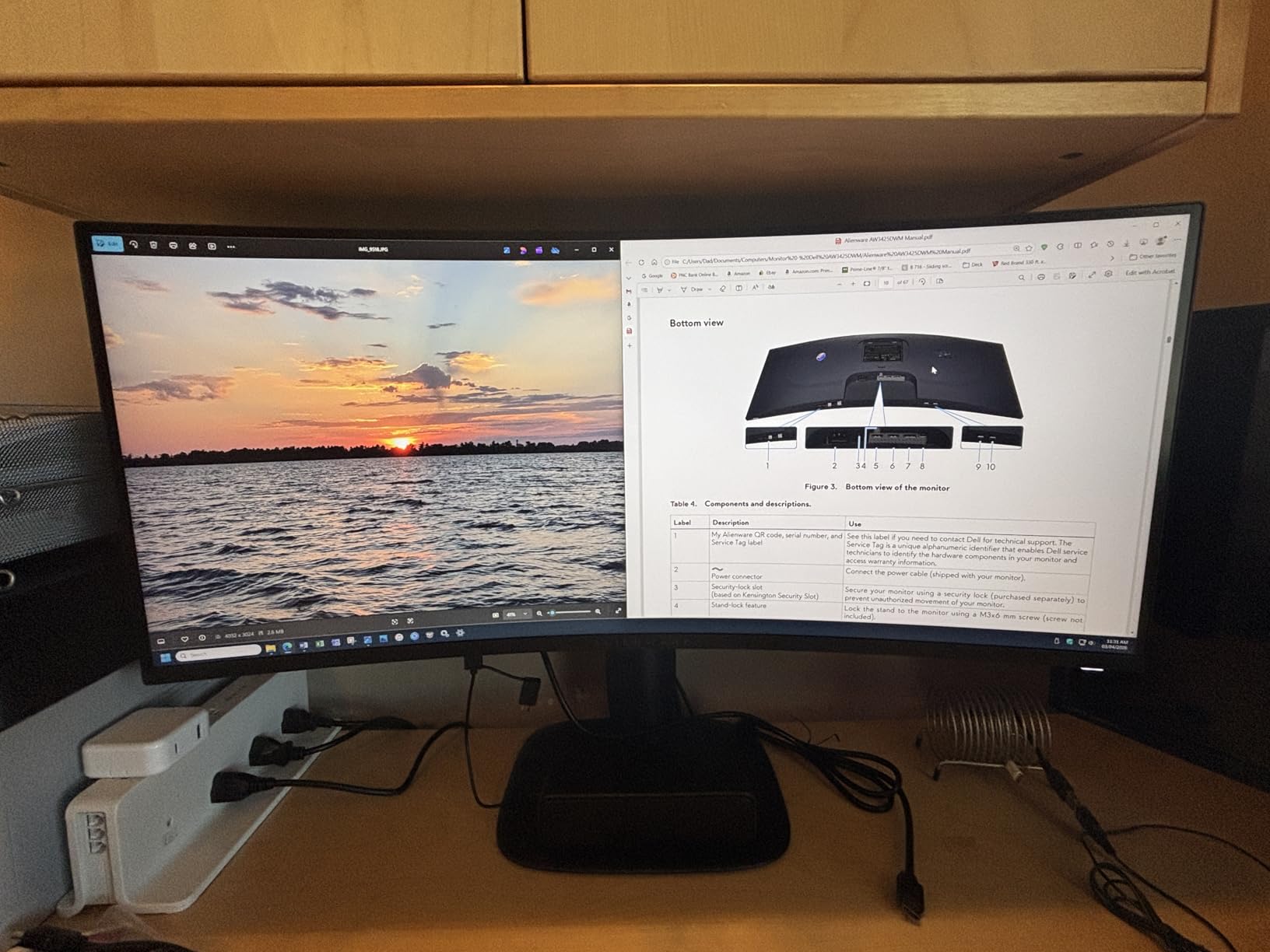 Alienware 34 Curved Gaming Monitor - AW3425DWM - 34-inch WQHD 180Hz 1ms Display, 1500R, AMD FreeSync Premium customer photo 2