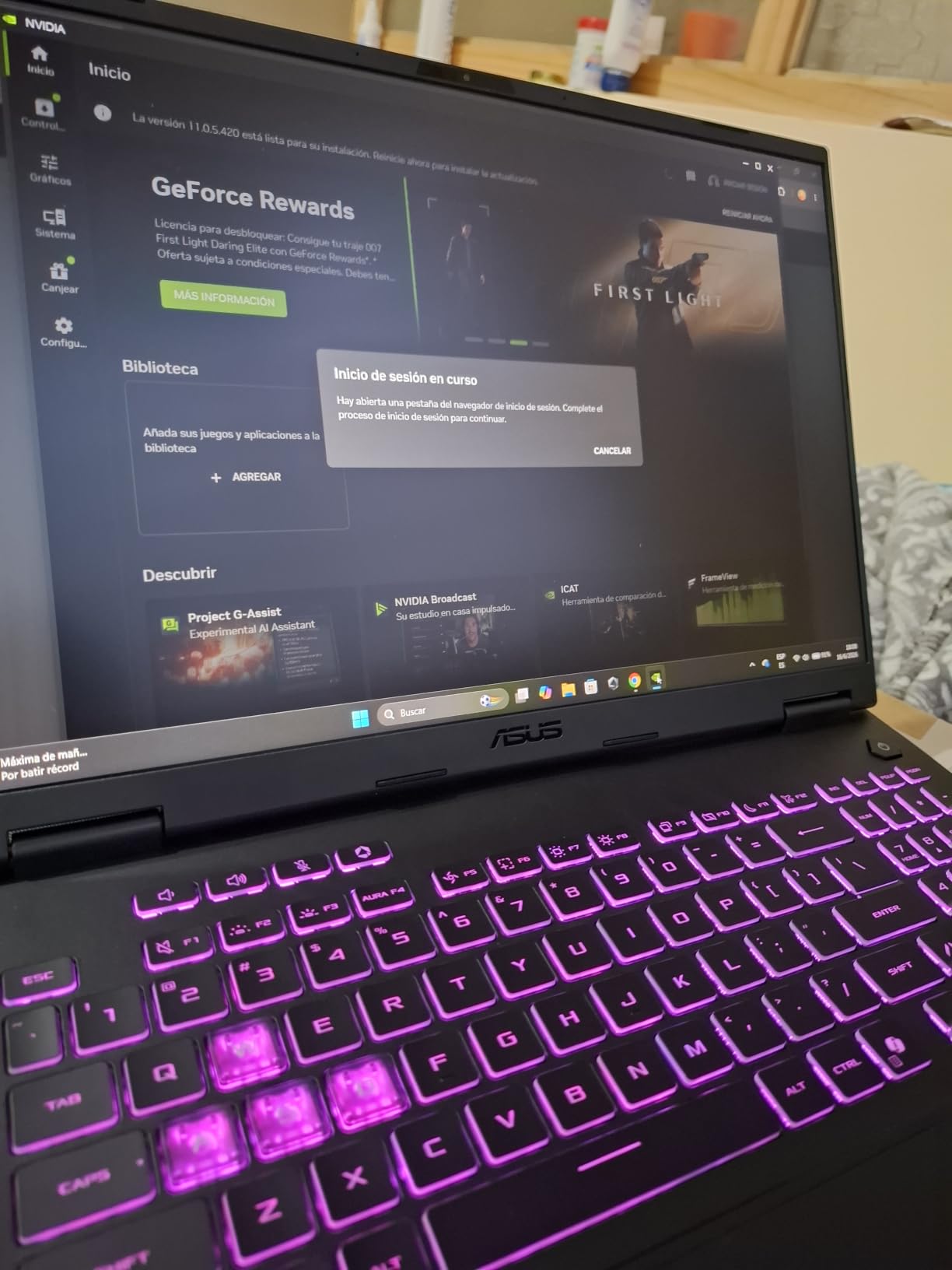 ASUS TUF Gaming TUF/GRAY/16.0 WUXGA non-Touch/I7-14650HX/16GB/NV RTX5050/1TB/WIN11 Home customer photo 1