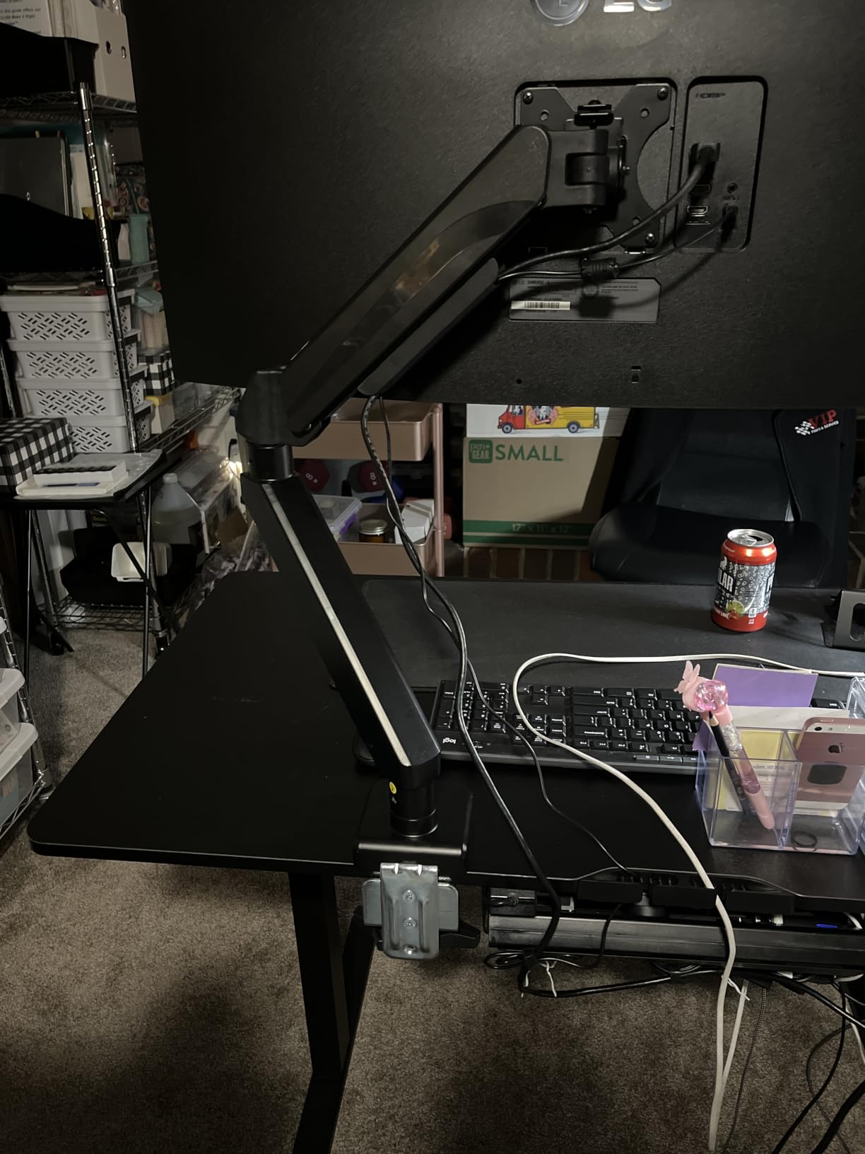 MOUNTUP Heavy Duty Single Monitor Arm for 42 40 39 34 32 27 Inch Screens, Monitor Stand for Desk Supports 4.4-33 lbs, Height Adjustable Ultrawide Monitors Mount with C-Clamp & Grommet Base customer photo 2