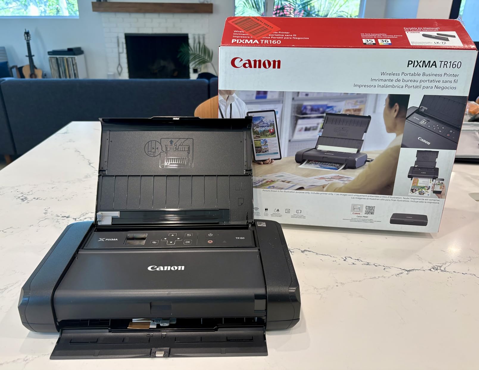 Canon PIXMA TR160 Wireless Portable Printer, 50-Sheet Paper Tray and 1.44
