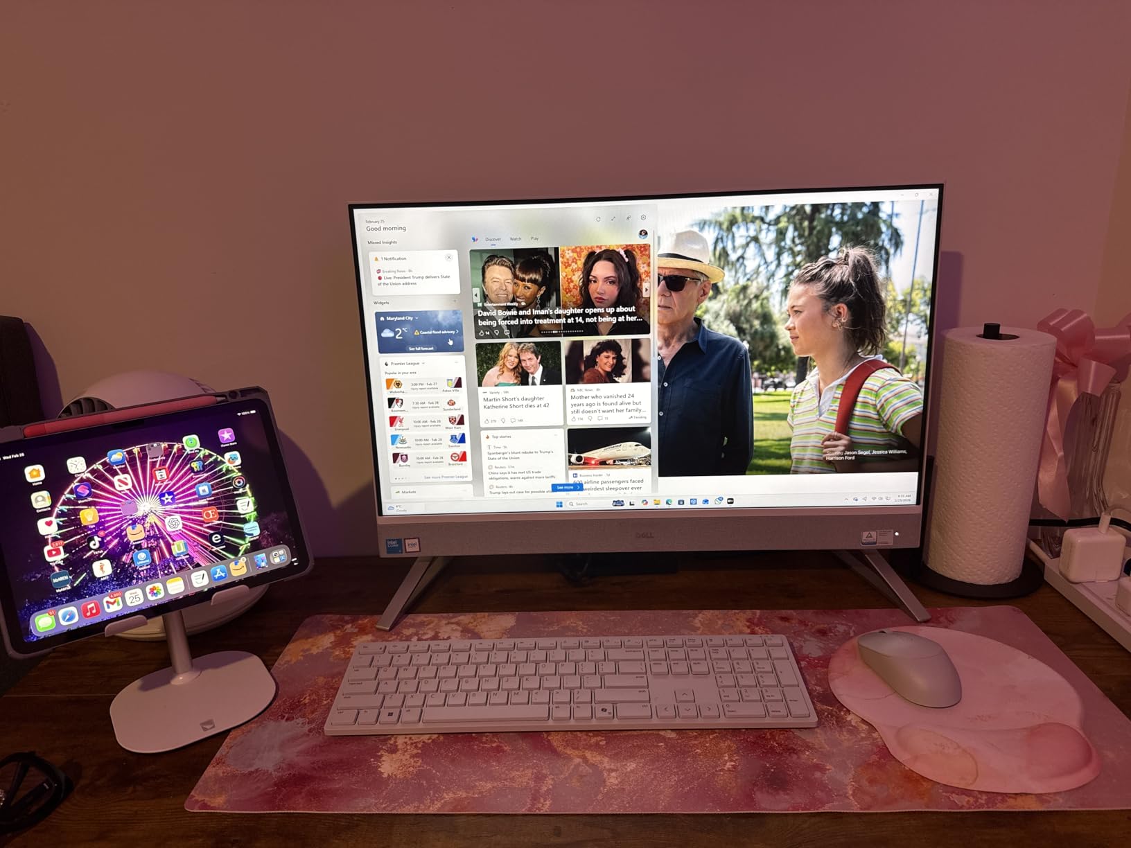 Dell 27 All-in-One Desktop ec27250-27-inch FHD (1920 x 1080) Display, Intel Core 5 Processor 120U, Graphics, 16GB DDR5 RAM, 512GB SSD, Windows 11 Home, Onsite Service - White customer photo 1