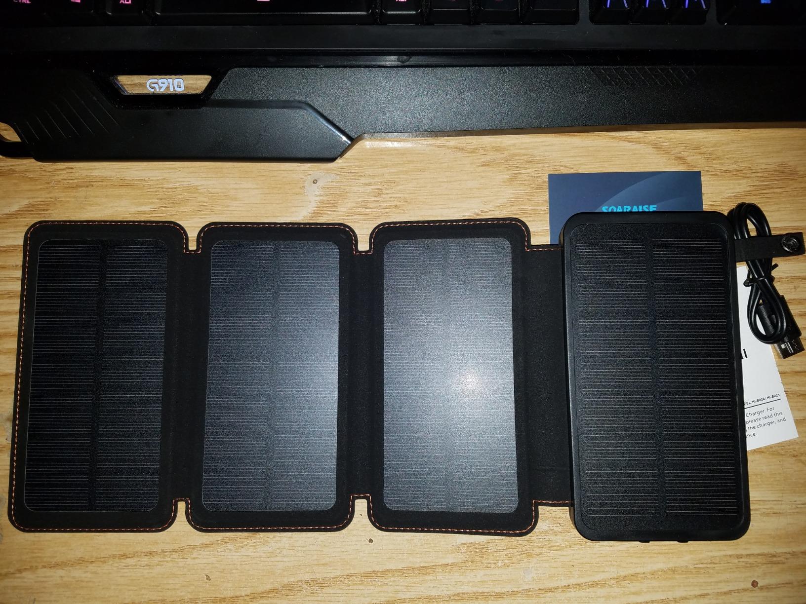 SOARAISE Solar Power Bank 48000mAh Wireless Portable Charger with 4 Cables customer photo 1