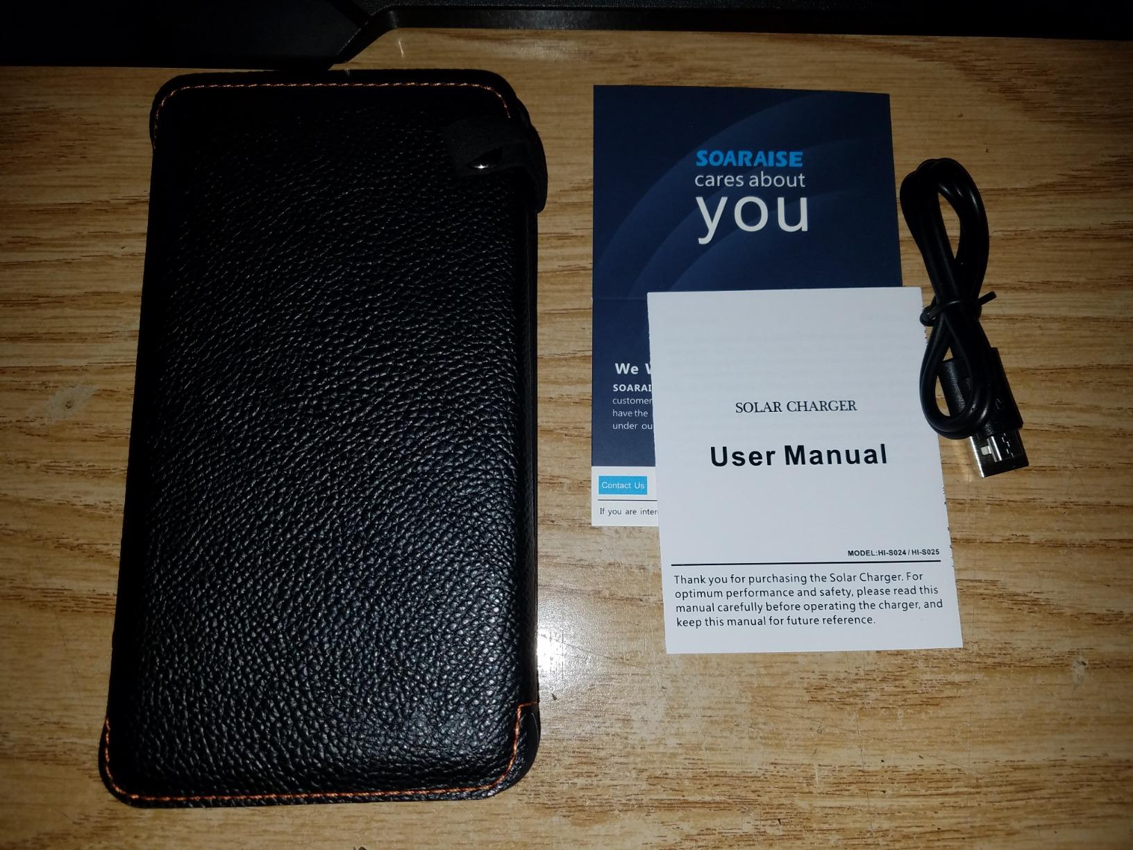 SOARAISE Solar Power Bank 48000mAh Wireless Portable Charger with 4 Cables customer photo 2