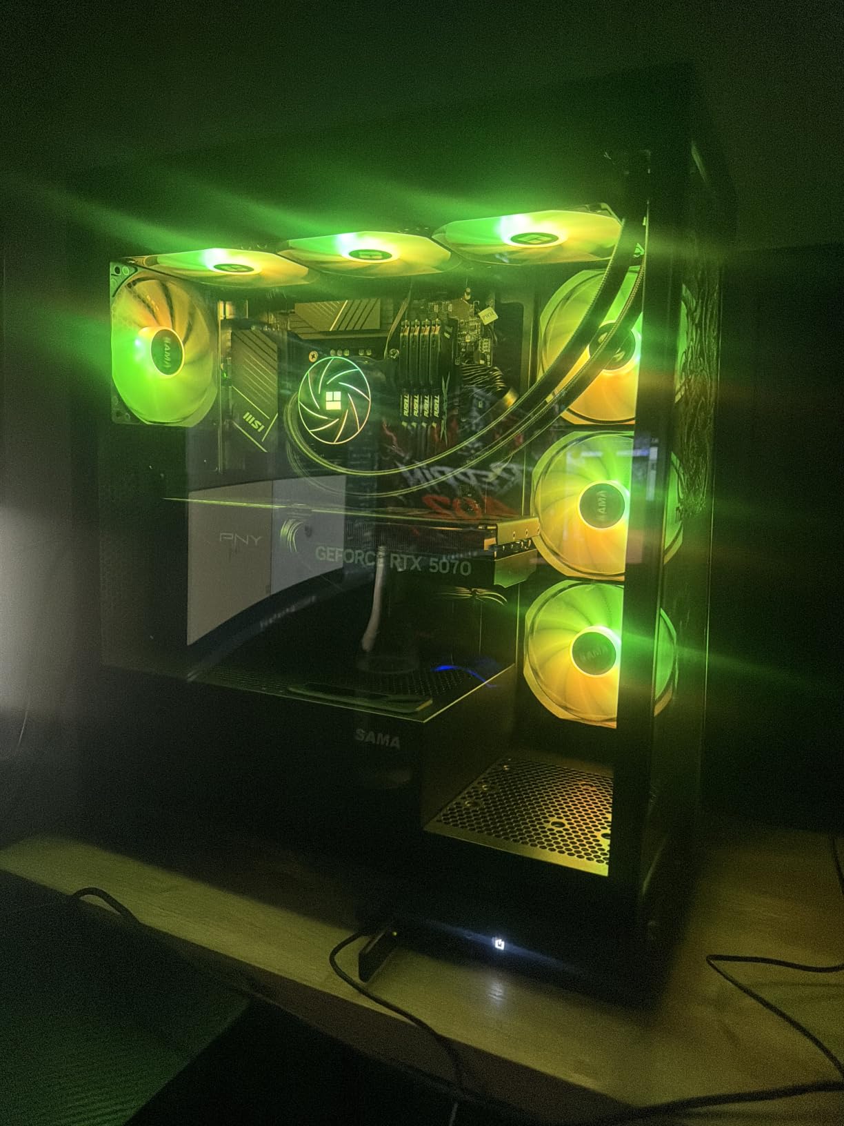 The Horizon Autherium Dragon RGB I9 RTX Gaming PC || 64GB RAM || 5TB Storage || Core I9 Upto 5.4Ghz || RTX 5070 OC || Windows 11 PRO || 360MM AIO || 2.4GB/s WiFi, VR, Gaming Ready Desktop Computer customer photo 1