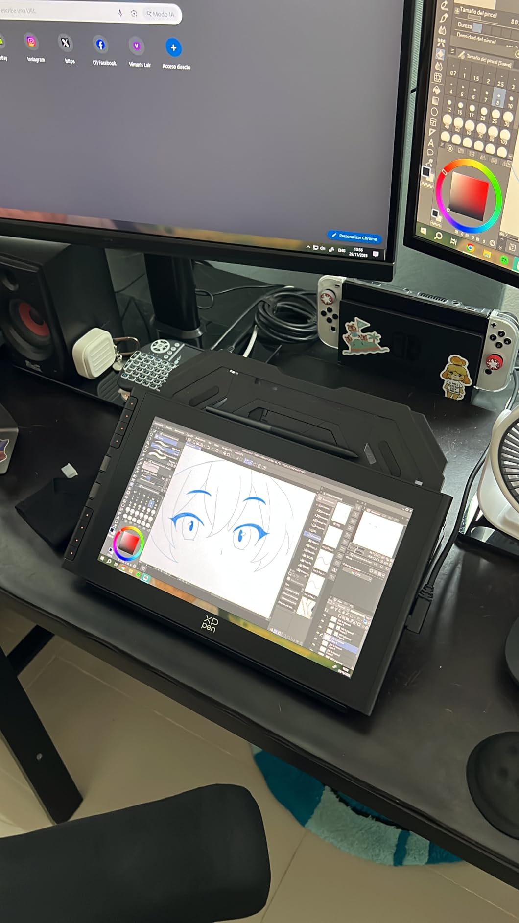 XP-PEN Artist 13.3 Pro V2 Drawing Tablet with Screen, 16K Pressure Sensitivity Digital Drawing Tablet for PC Mac Chromebook Android, Fully Laminated Graphic Tablet with Pen, Foldable Stand Included customer photo 2