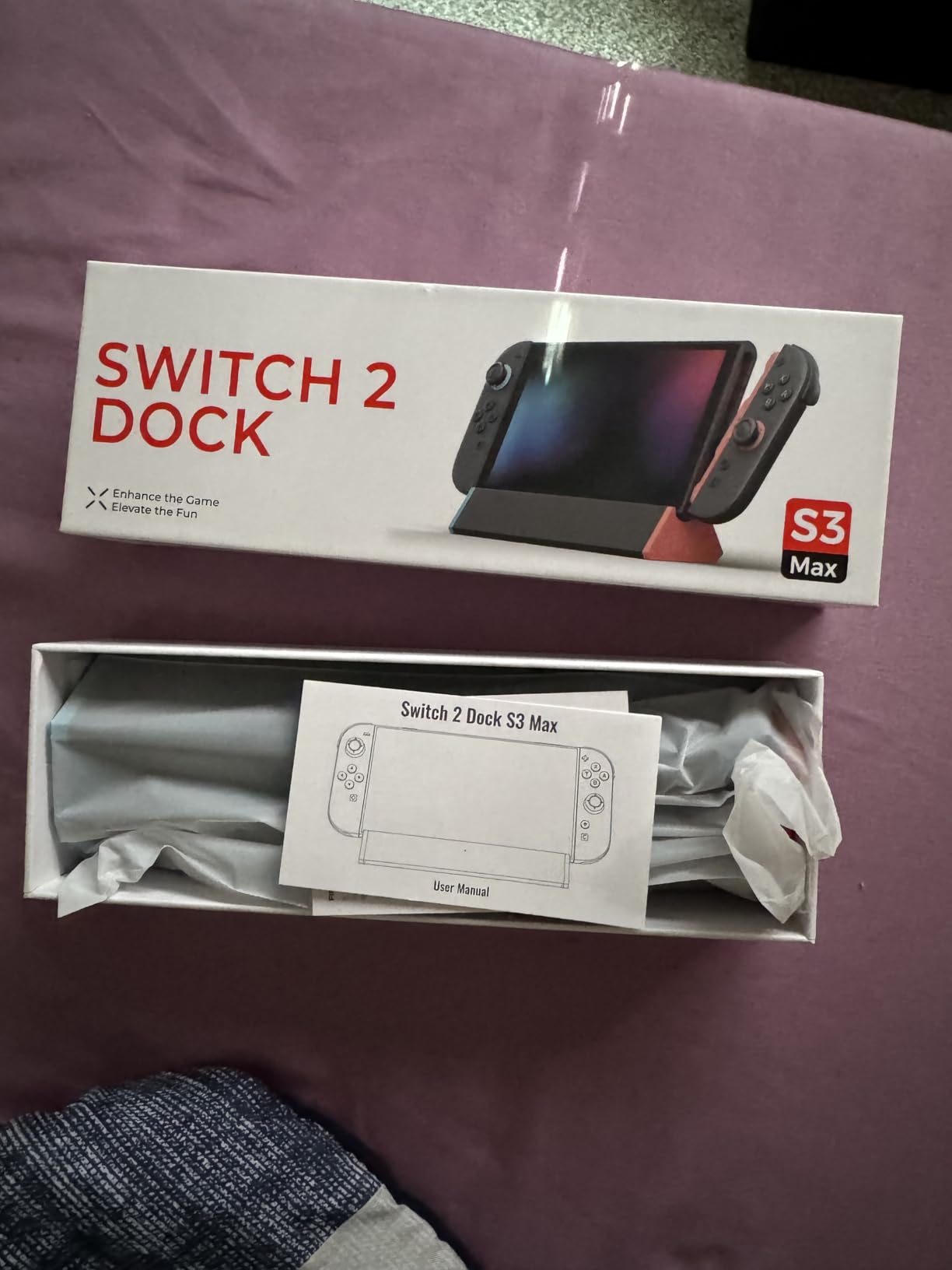 SIWIQU for Nintendo Switch 2 Dock Station, Portable TV Docking Station Replacement with 4K@120Hz HDMI Adapter/2 USB Port/Type C Port for Nintendo Switch 2 ONLY customer photo 1