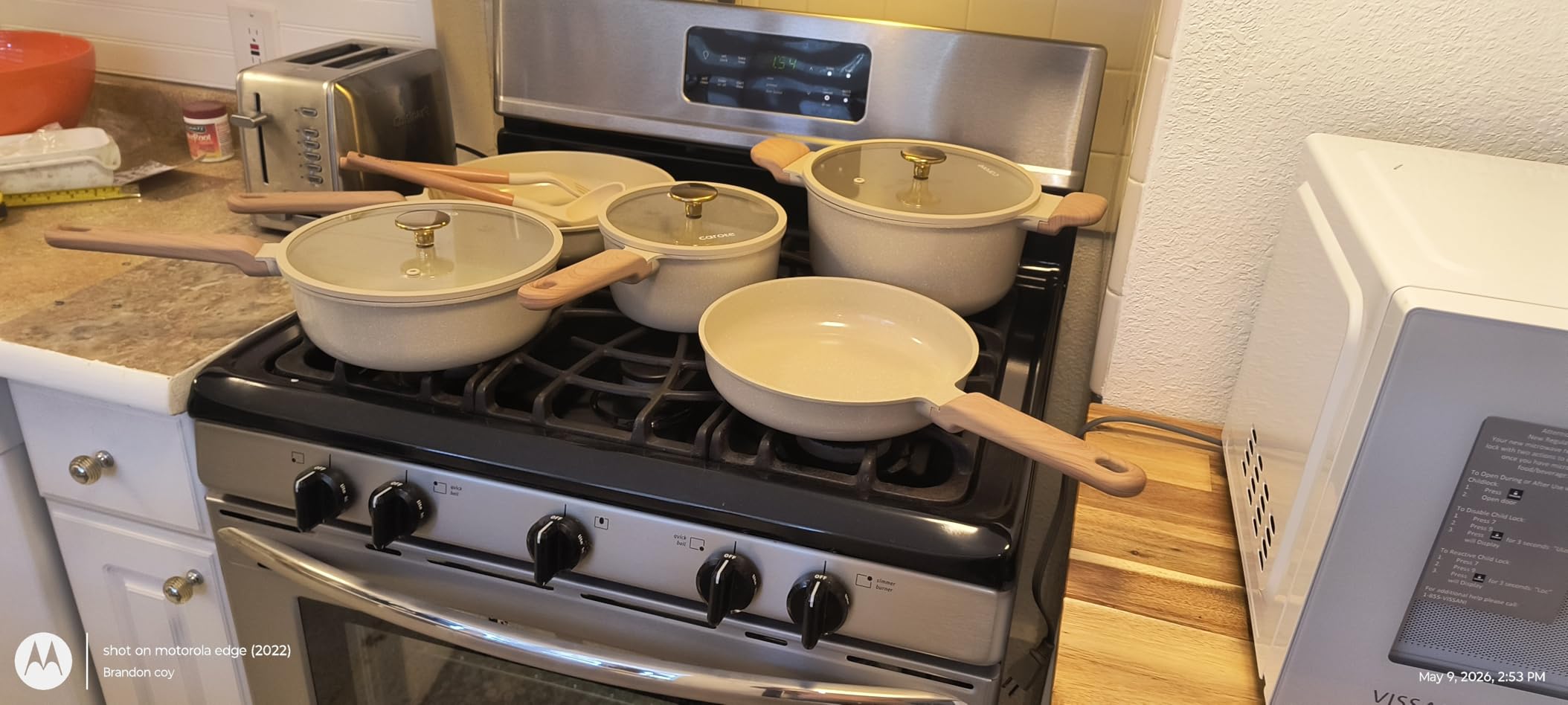 CAROTE 14Pcs Pots and Pans Set Non stick, Ceramic Cookware Set, Non-toxic Kitchen Cooking Set, PFAS and PFOA Free customer photo 1