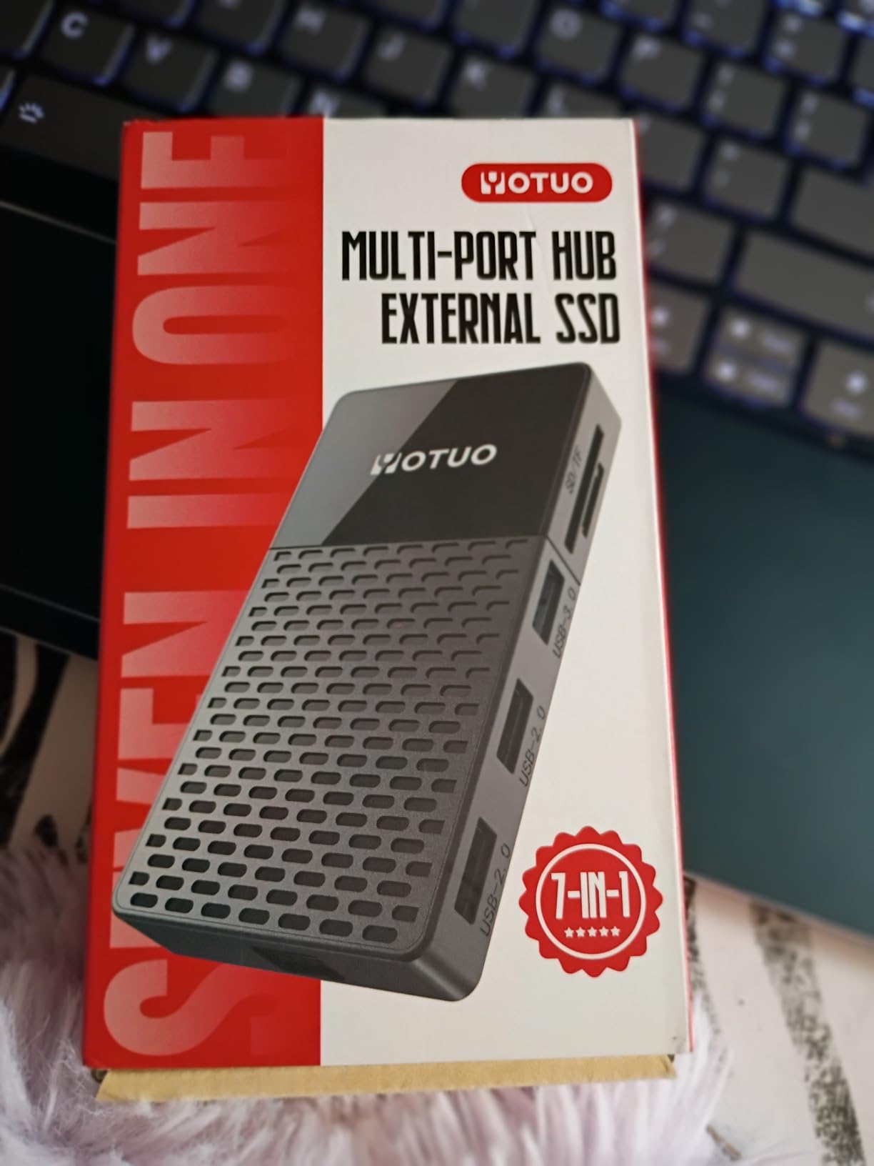YOTUO 3 in 1 Portable SSD 500GB, Up to 1050MB/s, USB-C External Solid-State Drive with Multi-Port USB 3.2 Hub, SD/TF Card Reader. Docking Station with PC/Mac/laptop/iPhone 17/Windows/Android/Linux/iOS customer photo 2