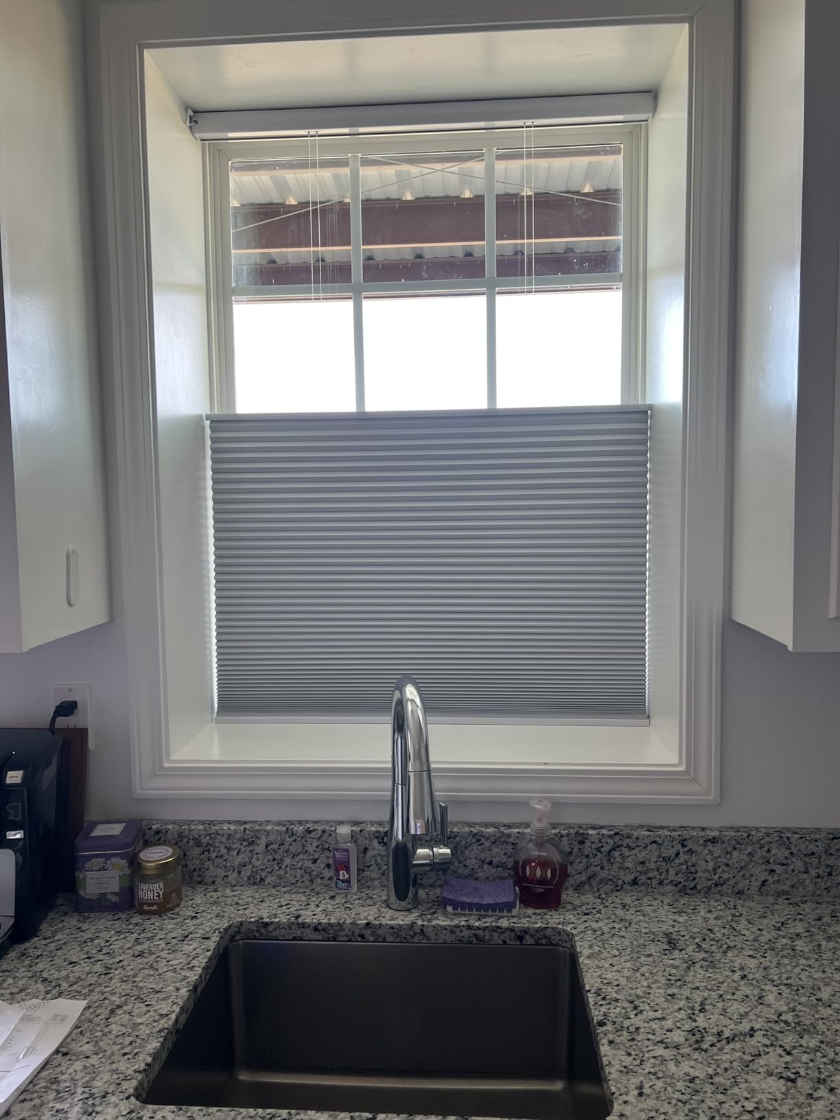 Motorized Cellular Shades with Cordless, Smart Electric Honeycomb Blind with Remote Control, Blackout or Light Filtering Fabric, Automatic Cellular Shades for Home and Office Indoor Window customer photo 1