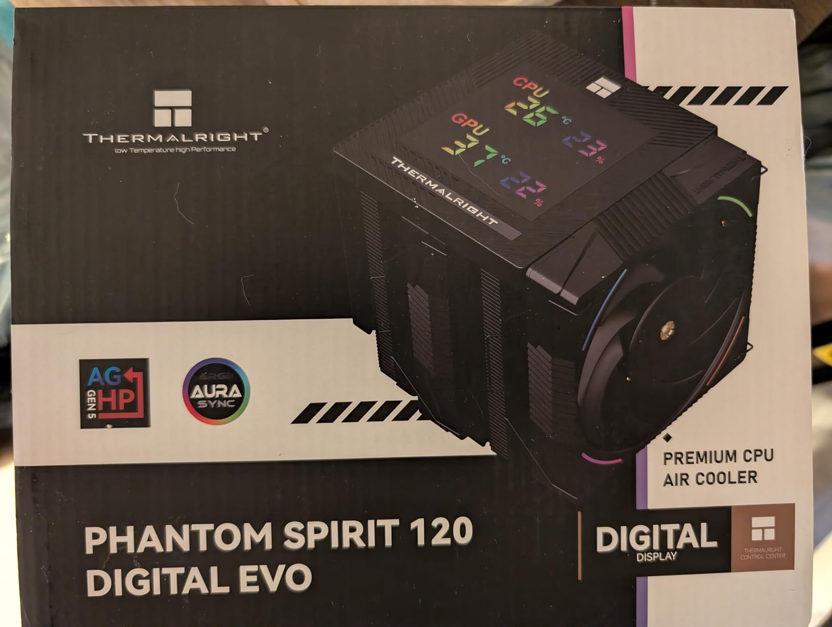 Thermalright Phantom Spirit 120 Digital EVO CPU Air Cooler, 7 Heat Pipes CPU Cooling, Double Tower Cooling, Magnetic Attraction-Digital Screen Top Cover, for AM4/AM5/Intel lga1700/115X/1200/1851 customer photo 2