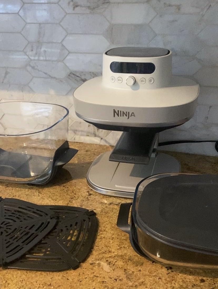 Ninja Crispi Pro 6-in-1 Glass Air Fryer | With Nontoxic, 6qt & 2.5qt Containers & Lids | Microwave, Freezer, Dishwasher Safe | 450°F Max Temp | 1800 Watt | Cyberspace | AS101CY customer photo 1