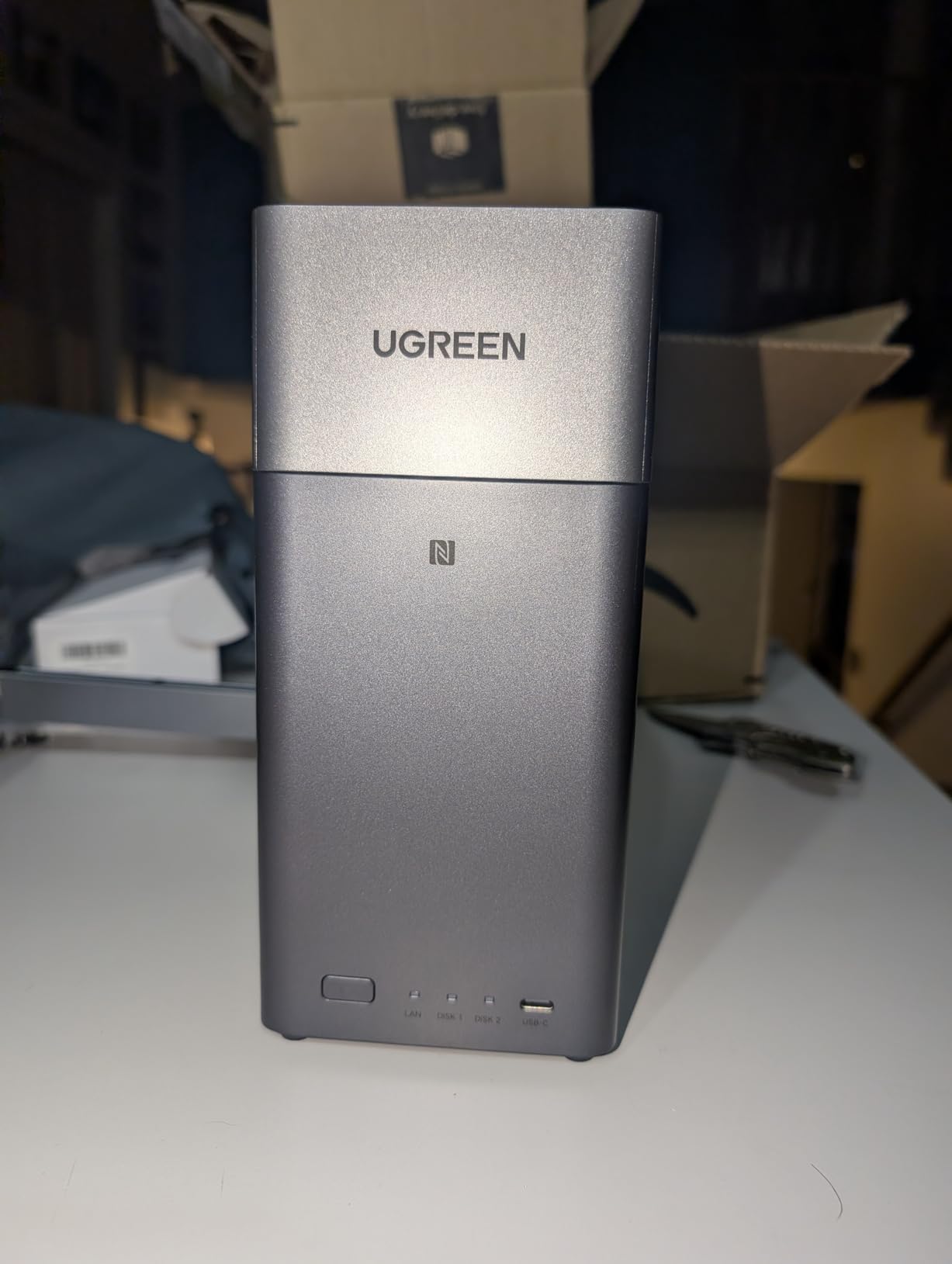 UGREEN NAS DH2300 2-Bay Desktop NASync, Support Capacity 64TB (Diskless), Remote Access, AI Photo Album, Beginner Friendly System, 4GB RAM on Board, 1GbE, 4K HDMI, Network Attached Storage (Diskless) customer photo 1
