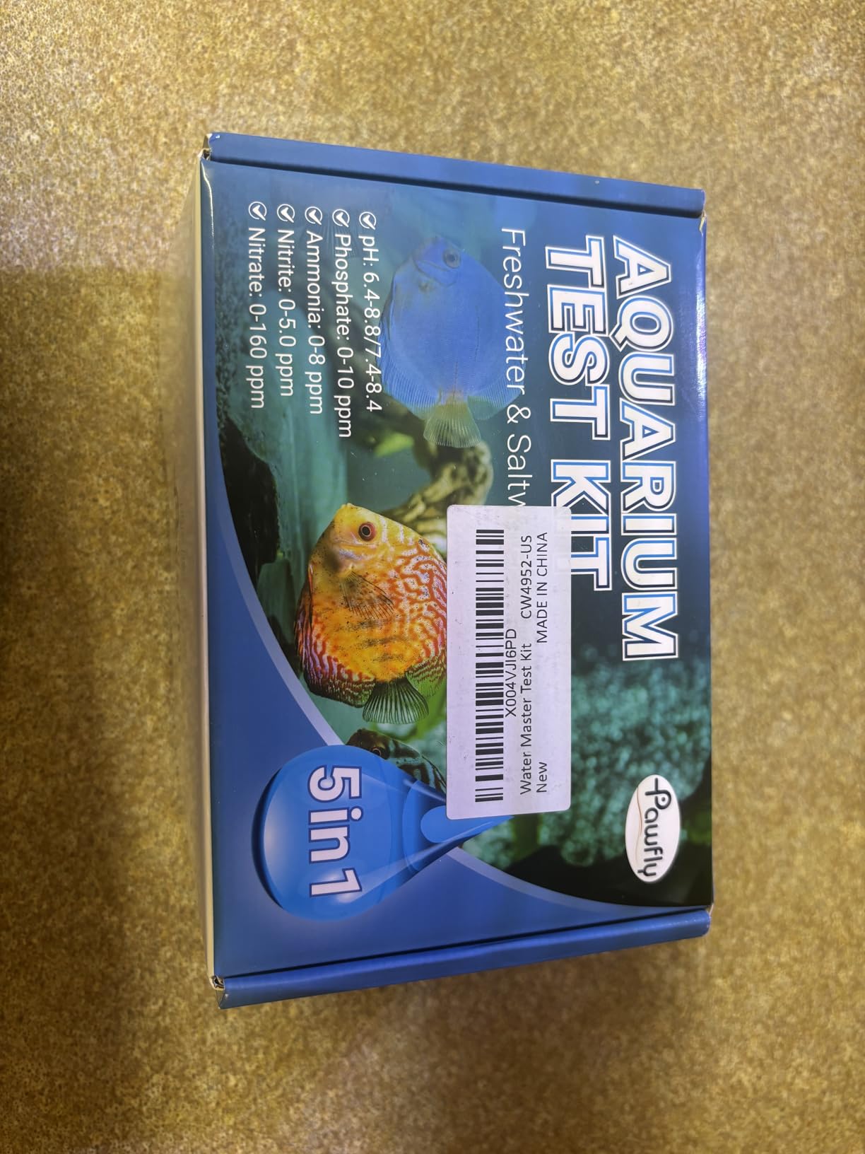 Pawfly 5 in 1 Aquarium Water Master Test Kit for pH Nitrite Nitrate Ammonia & Phosphate, Freshwater & Saltwater Fish Tanks customer photo 2