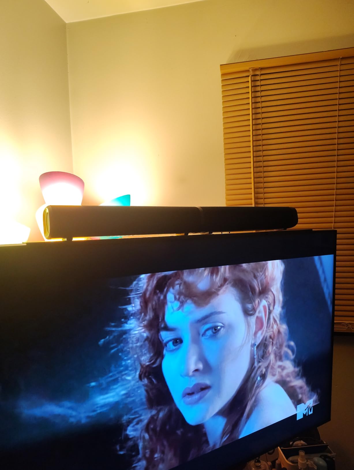 Puriom Sound Bar for Smart TV, 100W Sound Bar with Bluetooth 5.3/ARC/Opt/AUX Connect, 2-in-1 Detachable Home Soundbar, Home Theater Speaker & Bass Effect, for TV/PC/Projectors customer photo 1