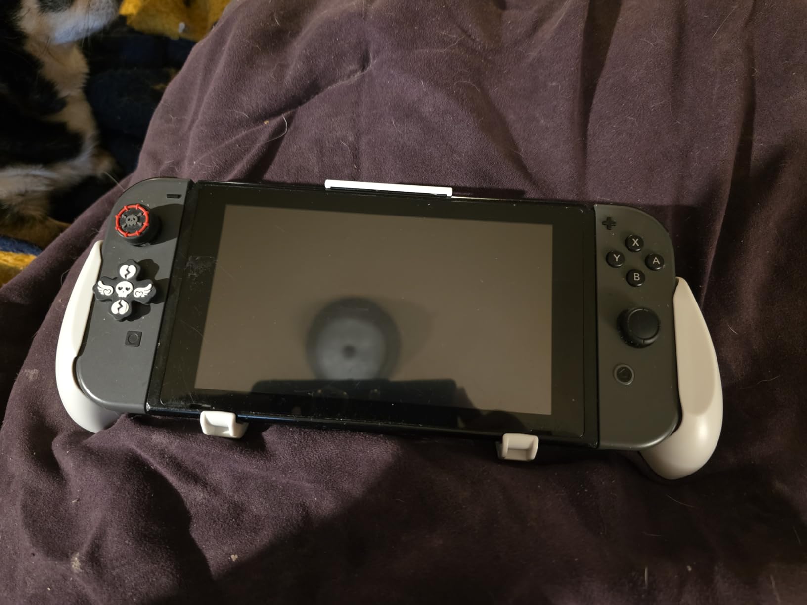 Grip Compatible with Nintendo Switch 2, Switch 2 Ergonomic Grip Case with Adjustable Stand, Comfort Game Accessories with 5 Game Card Slots and 4 Thumb Caps customer photo 2