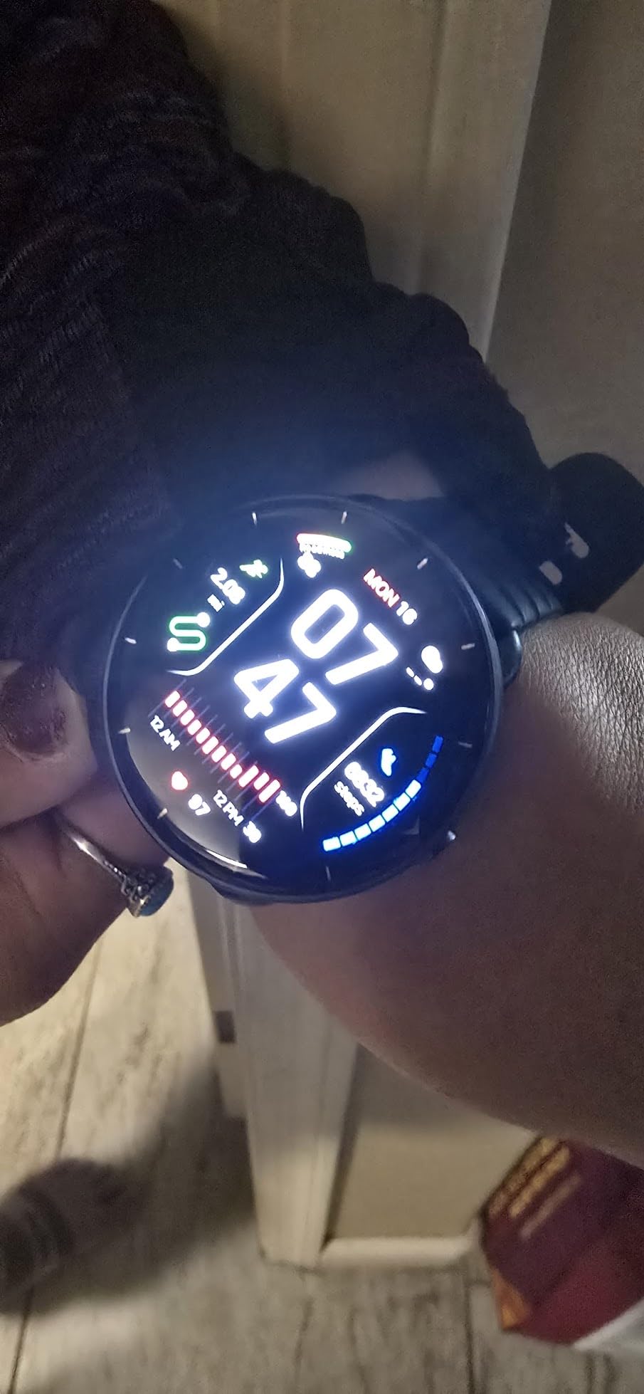 Parsonver Swimming Smart Watch, 5ATM Waterproof Watch for Pool & Open Water | AI Swim Analysis, Built-in GPS & Compass, AMOLED Screen Fitness Trackers 100+ Sports Modes, Heart Rate & Sleep Monitor, Black customer photo 1