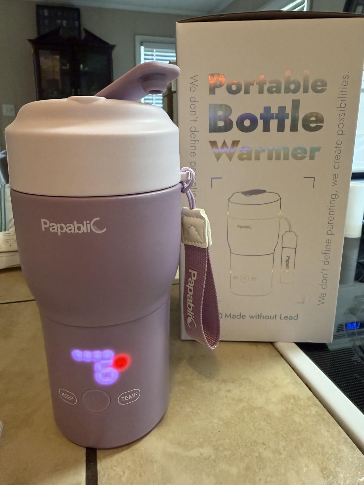 Papablic Pro Portable Bottle Warmer for Travel - 3X Faster Heating, 5 Temp Settings, Baby Milk & Formula Warmer On the Go, Long Battery Life, Mint Green customer photo 1