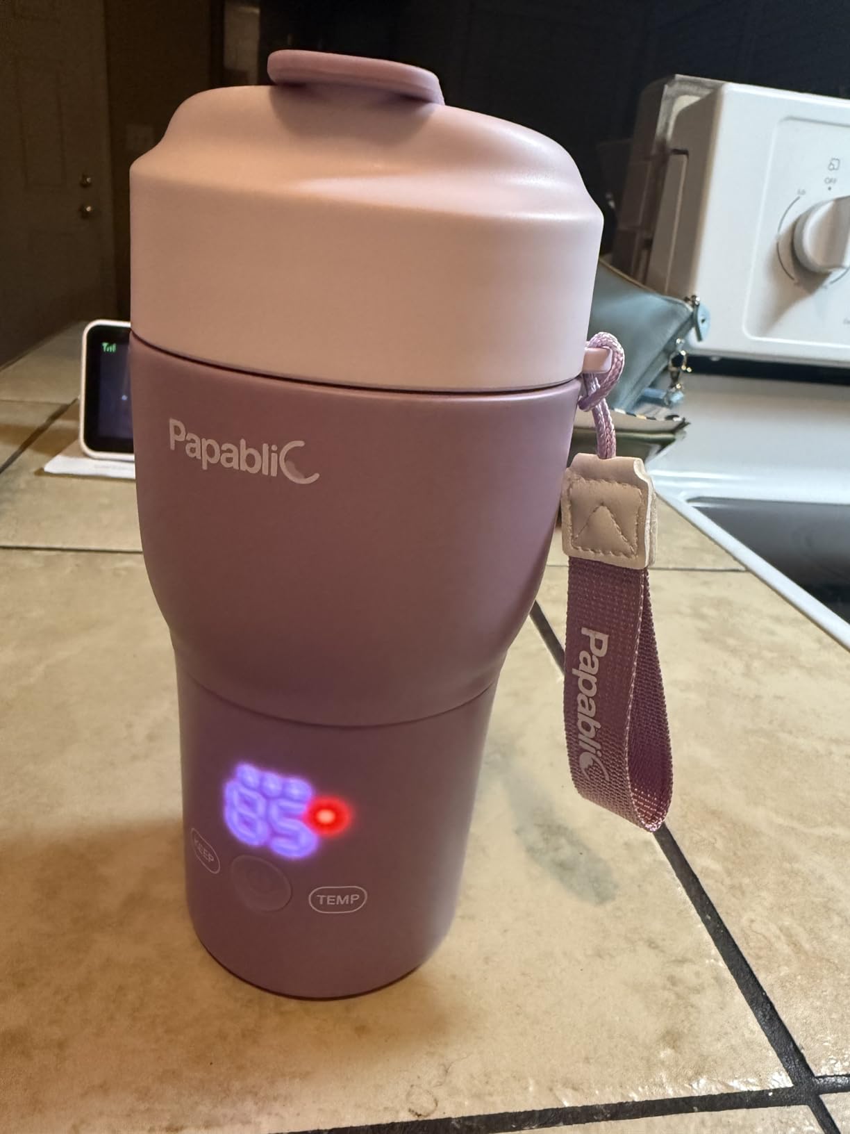 Papablic Pro Portable Bottle Warmer for Travel - 3X Faster Heating, 5 Temp Settings, Baby Milk & Formula Warmer On the Go, Long Battery Life, Mint Green customer photo 2