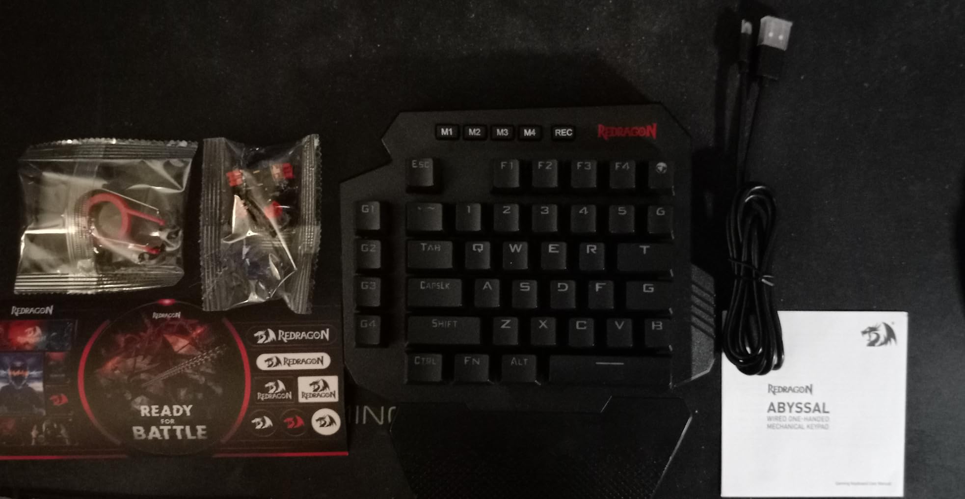 Redragon K758 Wired One-Handed RGB Mechanical Gaming Keyboard, 39 Keys Type-C Professional Gaming Keypad w/Upgraded Hot-Swappable Socket, 4 Onboard Macro Keys & Dedicated Wrist Rest customer photo 2
