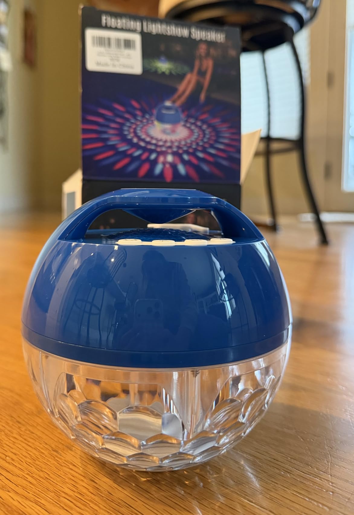 KingSom 2026 Upgraded Floating Pool Speaker with Top Lights, Bluetooth Pool Speaker IP68 Waterproof Hot Tub Speakers, Loud Sound Floating Speaker for Pools, BT5.4, 24H Playtime customer photo 2