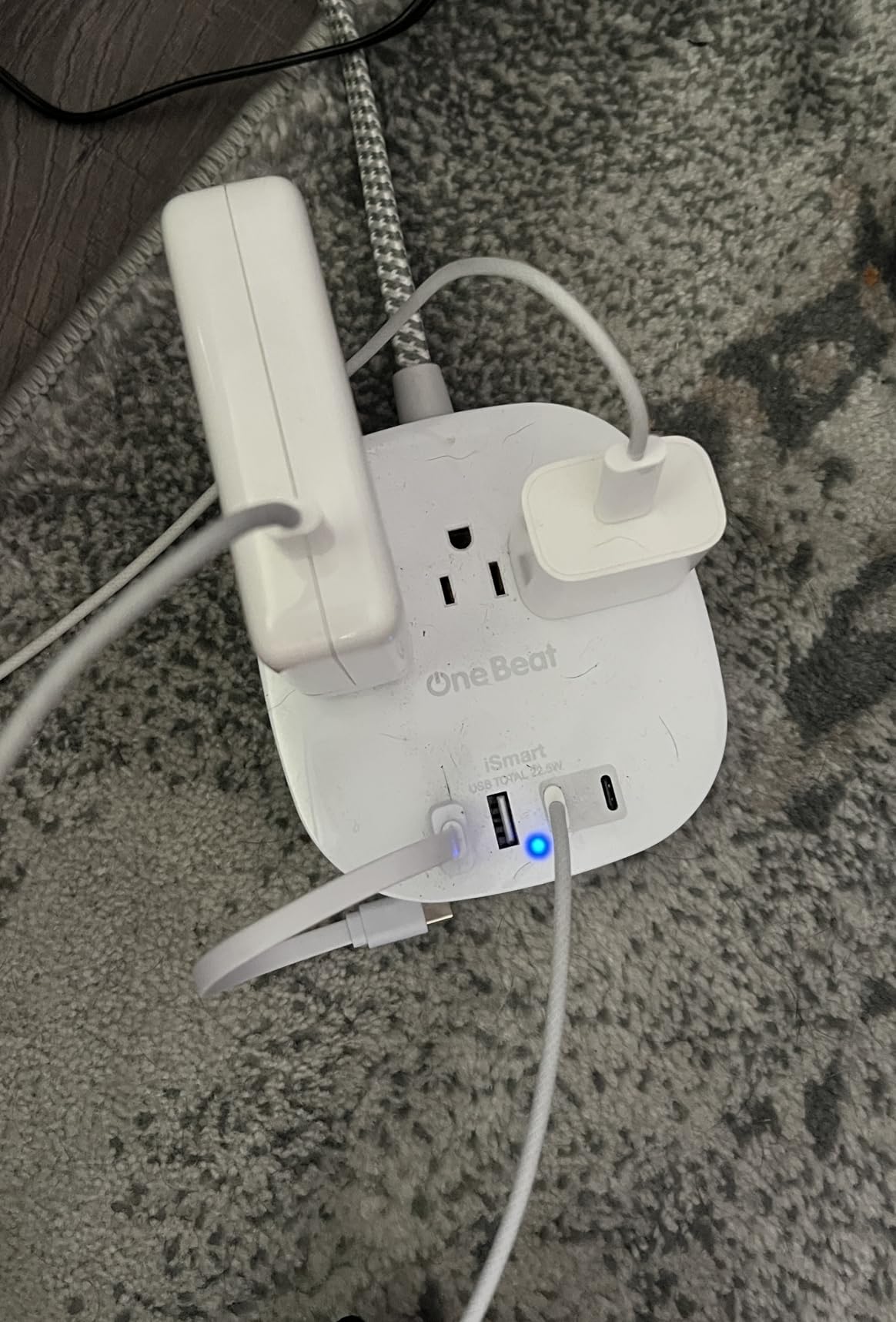 Cruise Ship Travel Essentials, 22.5W/4.5A Flat Plug Power Strip, 6Ft Extension Cord, 3 Outlets 4 USB Ports (2 USB C) Cruise Approved Power Strip No Surge Protection, Desktop Charging Station, Black customer photo 2