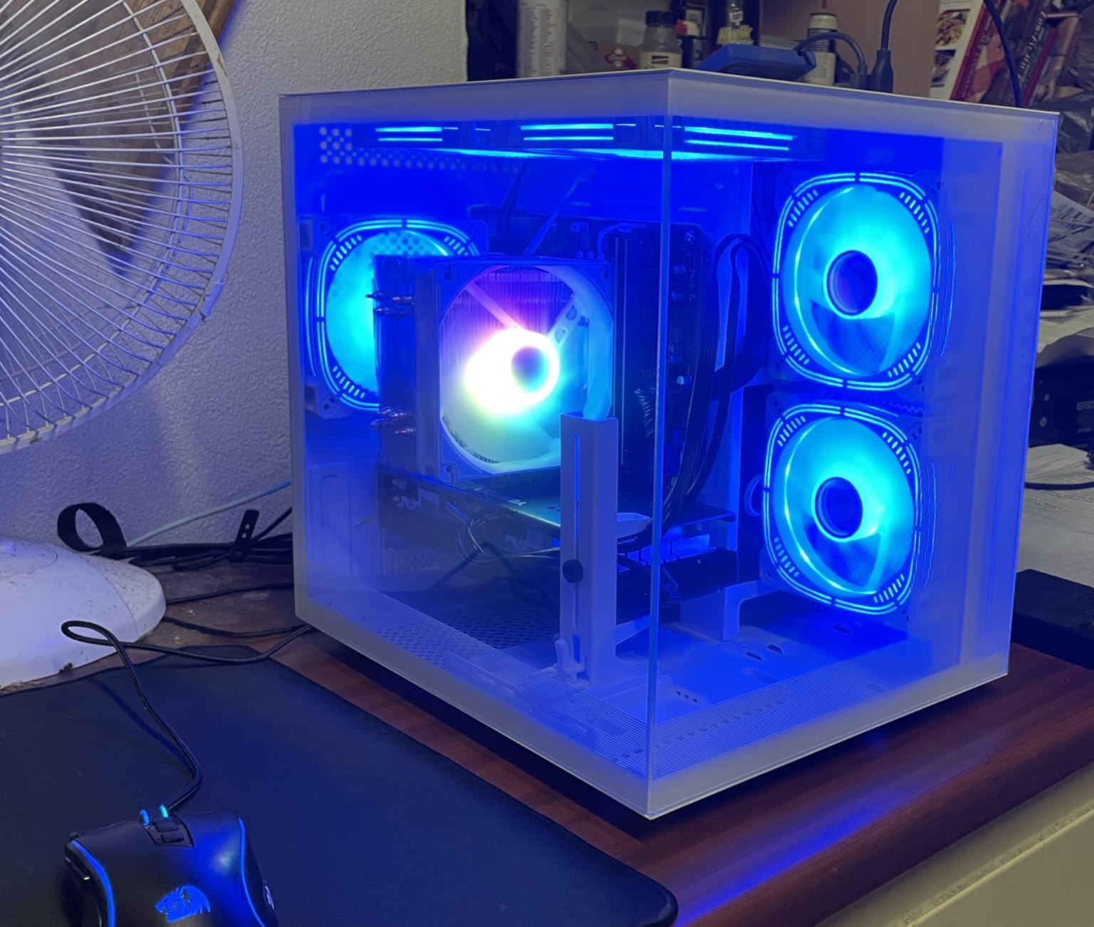 suevery Gaming PC Desktop Computer - Ryzen 5 5500 (6Core 12Threads Up to 4.2G) Radeon RX 6500XT 4GB, 16GB DDR4 RAM, 512GB NVME SSD, Wi-Fi 6, Prebuilt Tower Computer for Home and Office White customer photo 1