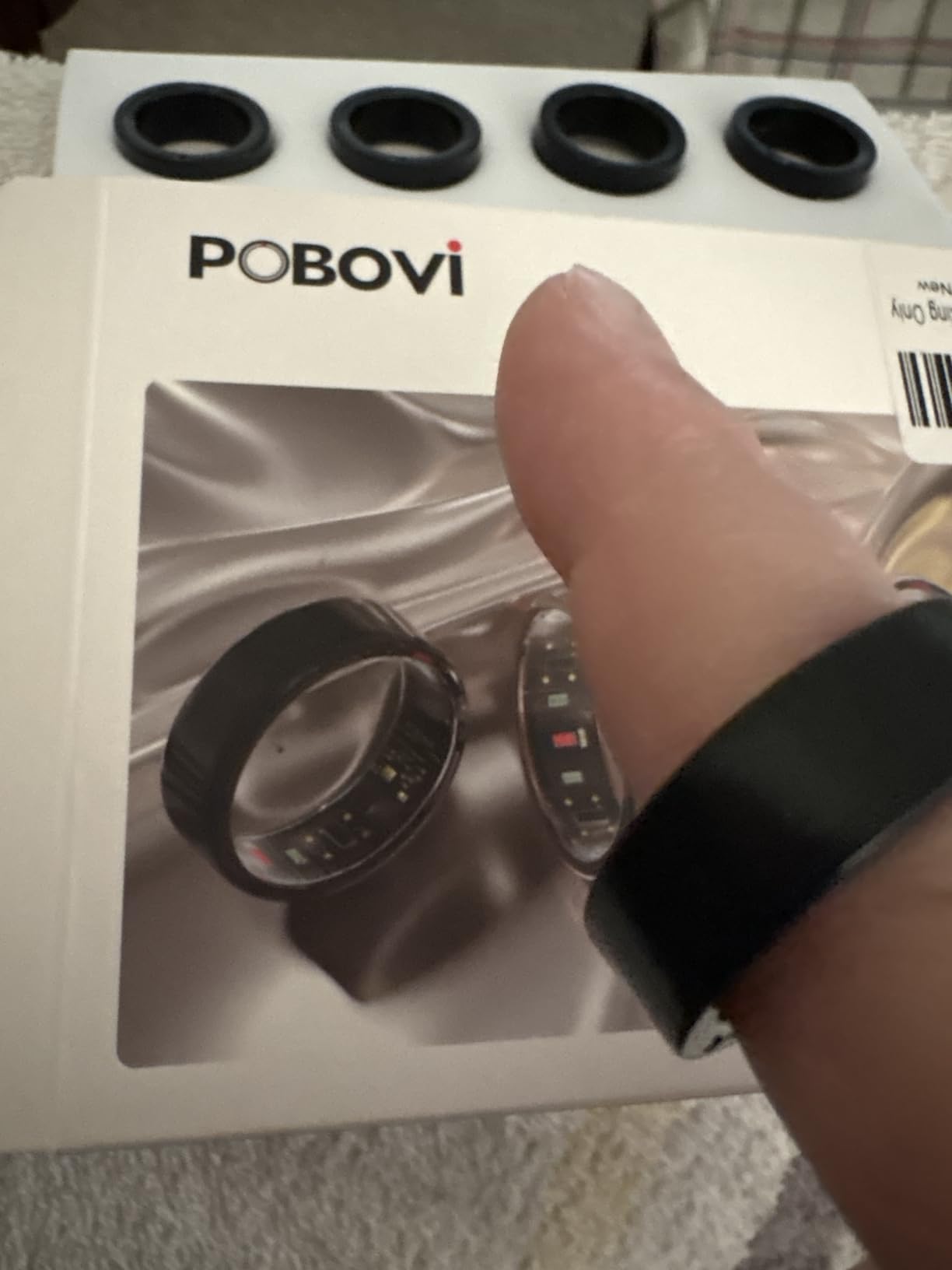 POBOVi Gen 2 Titanium Smart Ring for Women & Men, Sleep & Heart Rate Tracker, No Subscription, Size Before You Buy (Rosegold, 7) customer photo 2