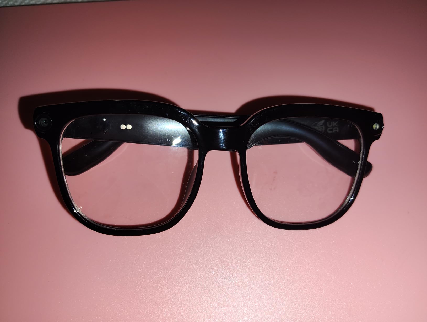 AI Smart Glasses with Camera, 4K HD Video & Photo Capture, Real-Time Translation, Recording Glasses with AI Assistant, Open-Ear Audio, Object Recognition, Bluetooth, for Travel (Transparent Lens) customer photo 1