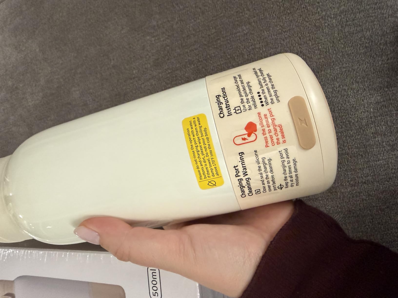 SORUTO Portable Milk Warmer for Travel, 45W Fast Charging Bottle Warmer with 17oz Large Capacity, Fast Heating Breast Milk Warmer, Long Battery Life, Precise Temp Control customer photo 1