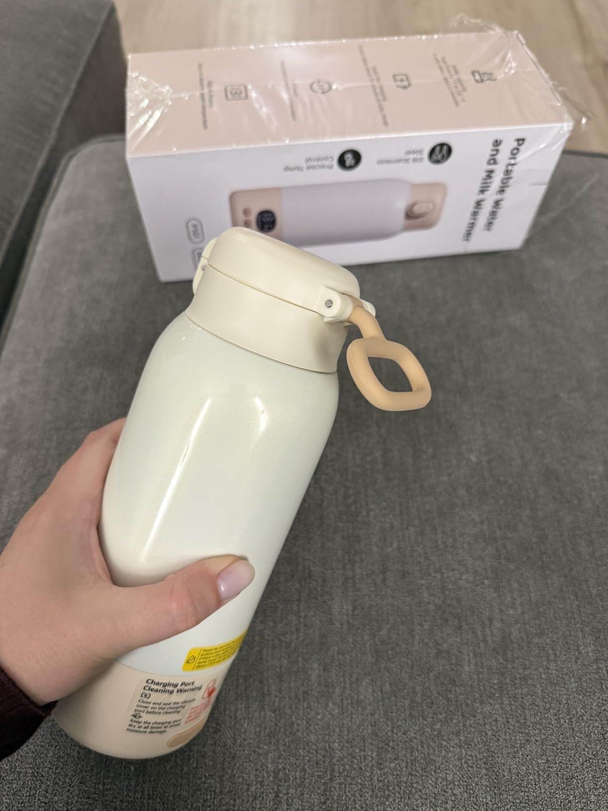 SORUTO Portable Milk Warmer for Travel, 45W Fast Charging Bottle Warmer with 17oz Large Capacity, Fast Heating Breast Milk Warmer, Long Battery Life, Precise Temp Control customer photo 2