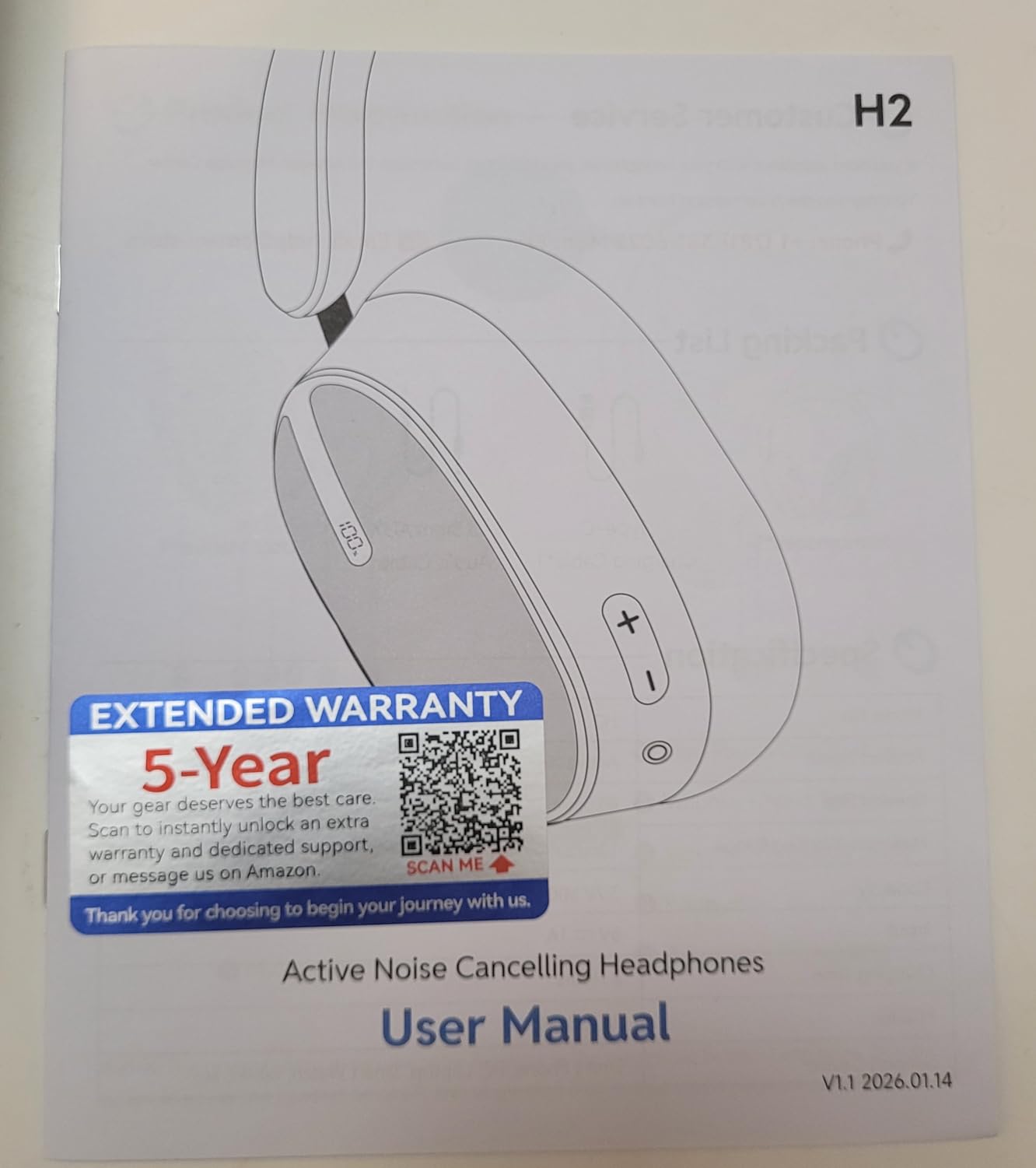 Hybrid Active Noise Cancelling Headphones, 120H Playtime Bluetooth Over Ear Headphones, Bluetooth 6.0 Wireless Headset with Display, 6 ENC Mic, Hi-Res Audio, Transparency Mode for Travel Game Black customer photo 2