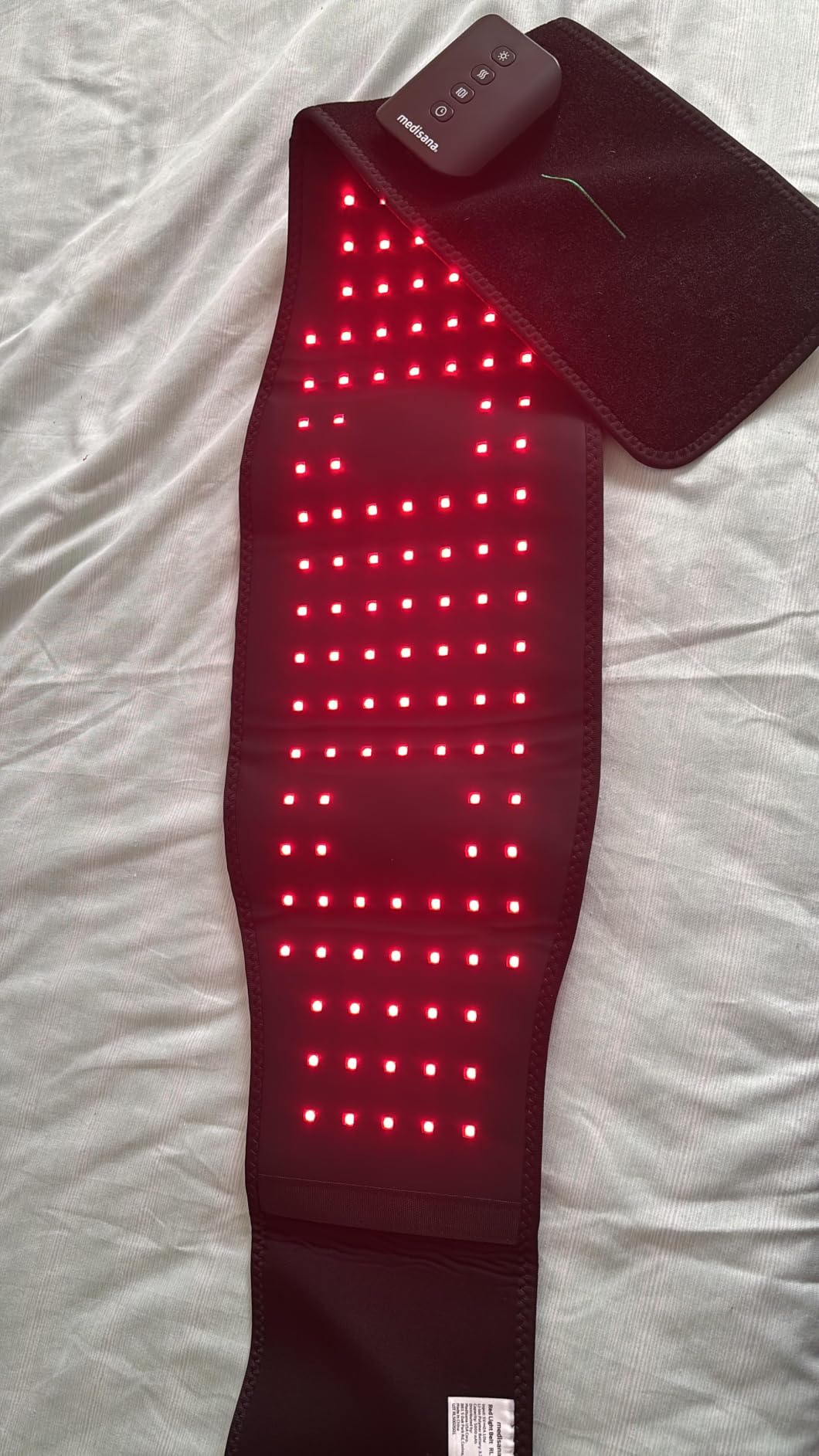 Medisana 3-in-1 Red Light Therapy Belt, Cordless & Portable Infrared Red Light Therapy for Body with Red Light/Pulse/Heat/Vibration - 660nm/850nm for Back Pain Relief, Adjustable Fit for Waist & Back customer photo 2