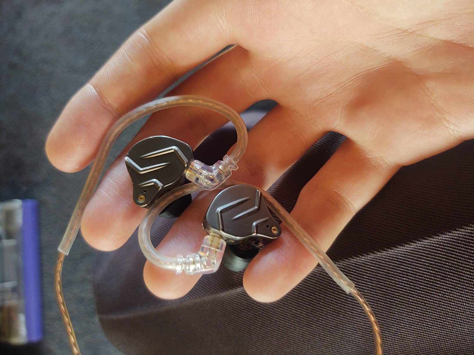 2026 Latest KZ ZST PRO X in Ear Monitor Headphone, 1BA 1DD Hybrid Driver Wired Gaming Earbuds Deep Bass Sound Ear buds HiFi IEM for Gaming Music Video Singer Musician Drummer (without mic, Black Gold) customer photo 2