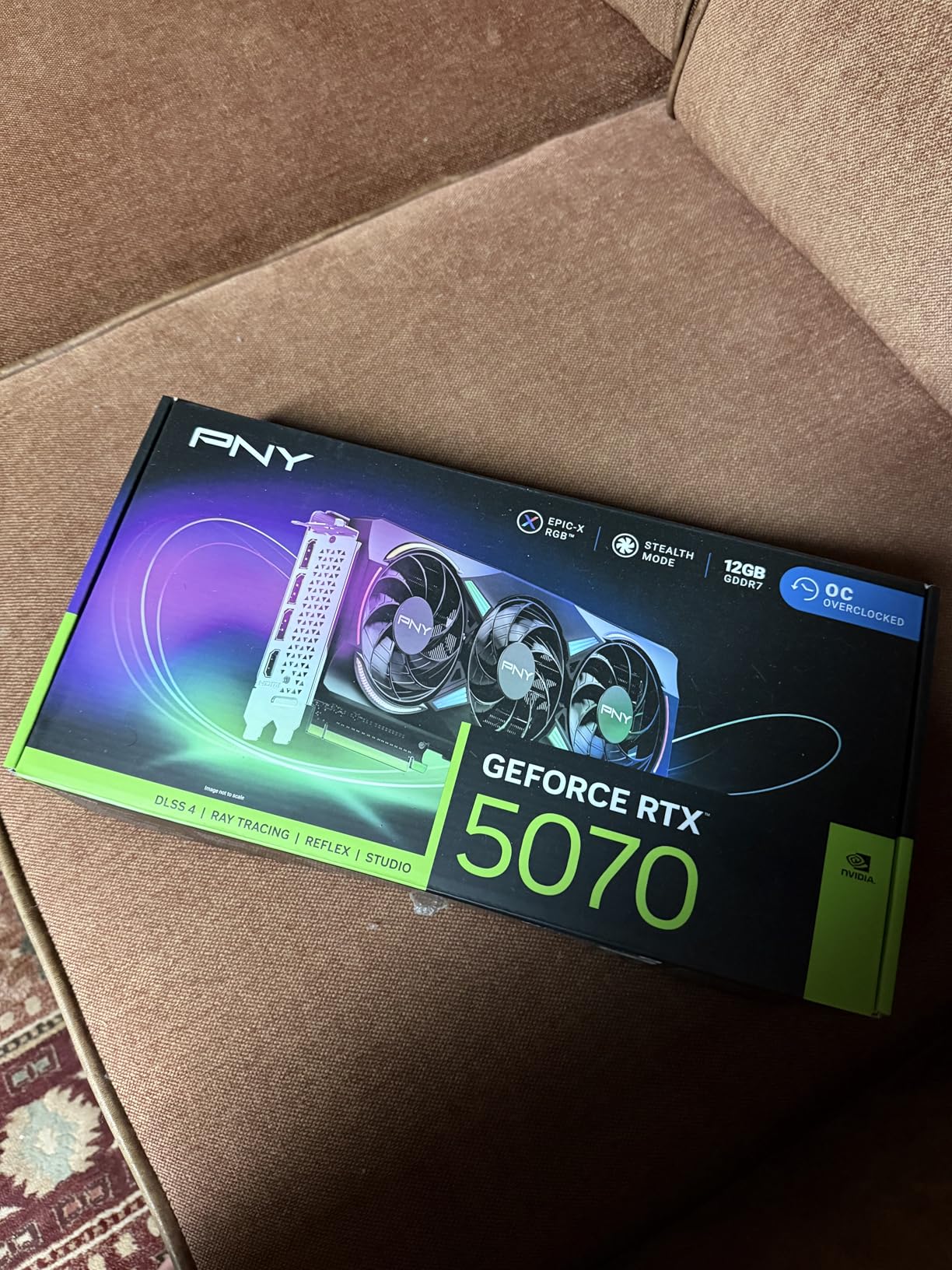 PNY NVIDIA GeForce RTX 5070 Slim Dual-Fan, Dual-Slot OC Graphics Card (12GB GDDR7, SFF-Ready, 192-bit, Boost Speed: 2587 MHz, PCIe 5.0, HDMI/DP 2.1, NVIDIA Blackwell Architecture, DLSS 4.5) customer photo 1