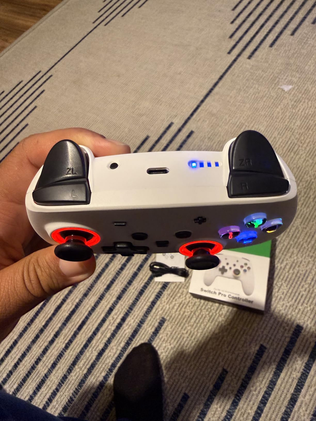 ECHTPower Switch 2 Pro Controller with Hall Effect Joysticks, One-Key Wake-Up for Switch 2, Wireless Controller for Switch 2/Switch/Lite/OLED, Turbo Button, 4 Back Buttons, RGB Lighting, 3.5mm Jack customer photo 2