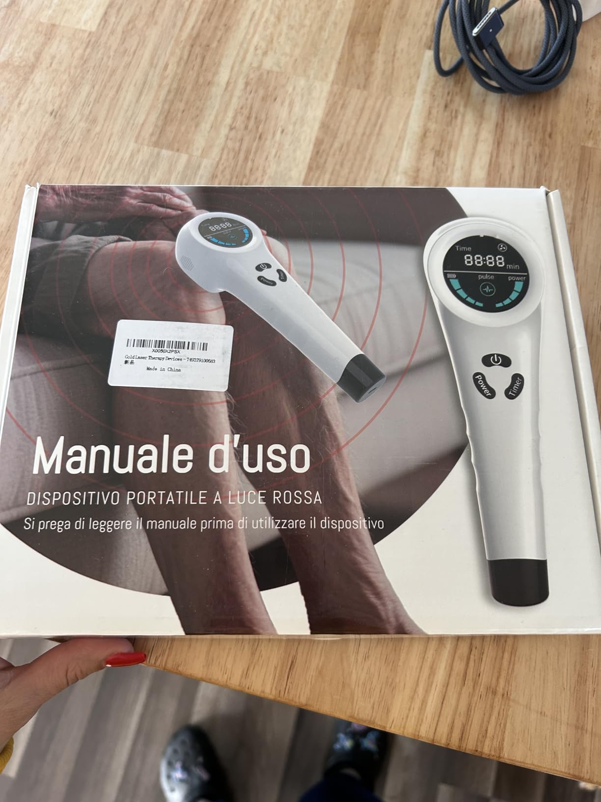 Cold Laser Therapy Device for Humans & Pets - 650nm Red & 808nm Near Infrared Light Therapy Wand, Handheld LLLT for Joint Pain Relief, Muscle Recovery, Knee & Back, Portable Device for Dogs & Cats customer photo 1