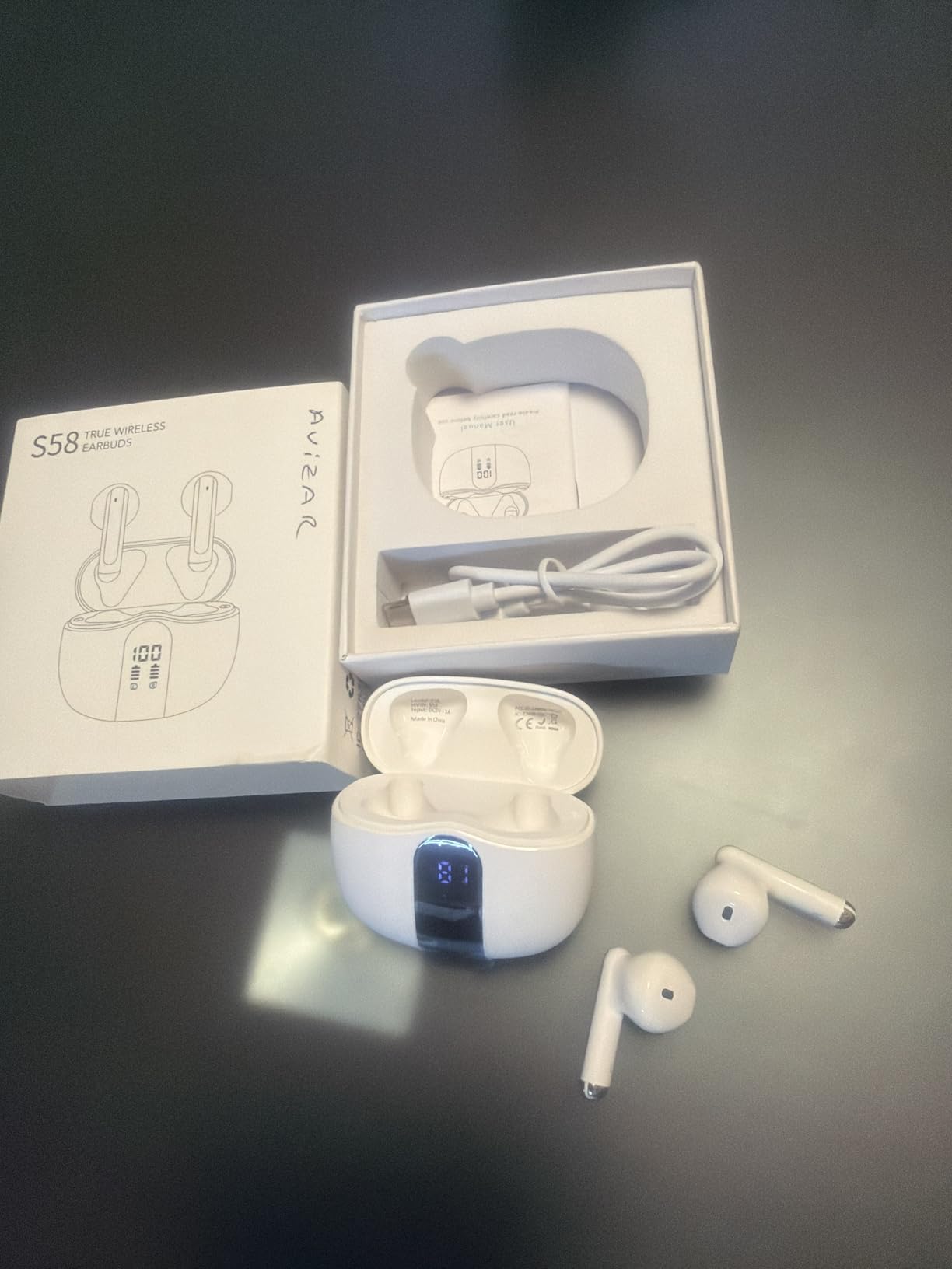 Wireless Earbuds, Bluetooth 5.4 Headphones with 50H Playback, Deep Bass Stereo Ear Buds Clear Calls with LED Power Display, IPX7 Waterproof, in-Ear Earphones with Mic customer photo 1