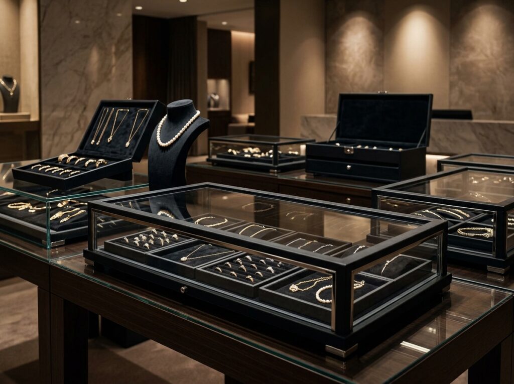 Best Professional Jewelry Display Cases with Anti-Tarnish Lining