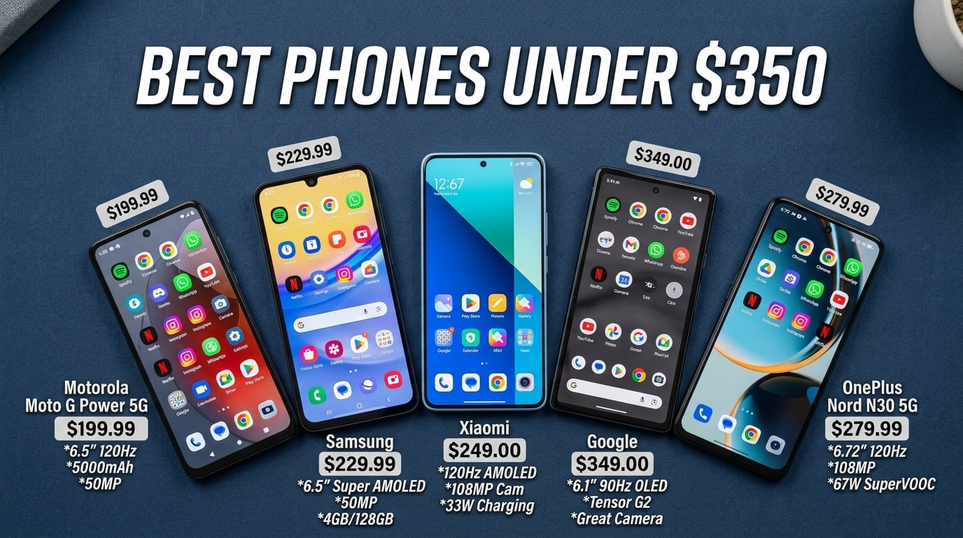 10 Best Phones Under $350 (August 2026) Tested Picks and Reviews