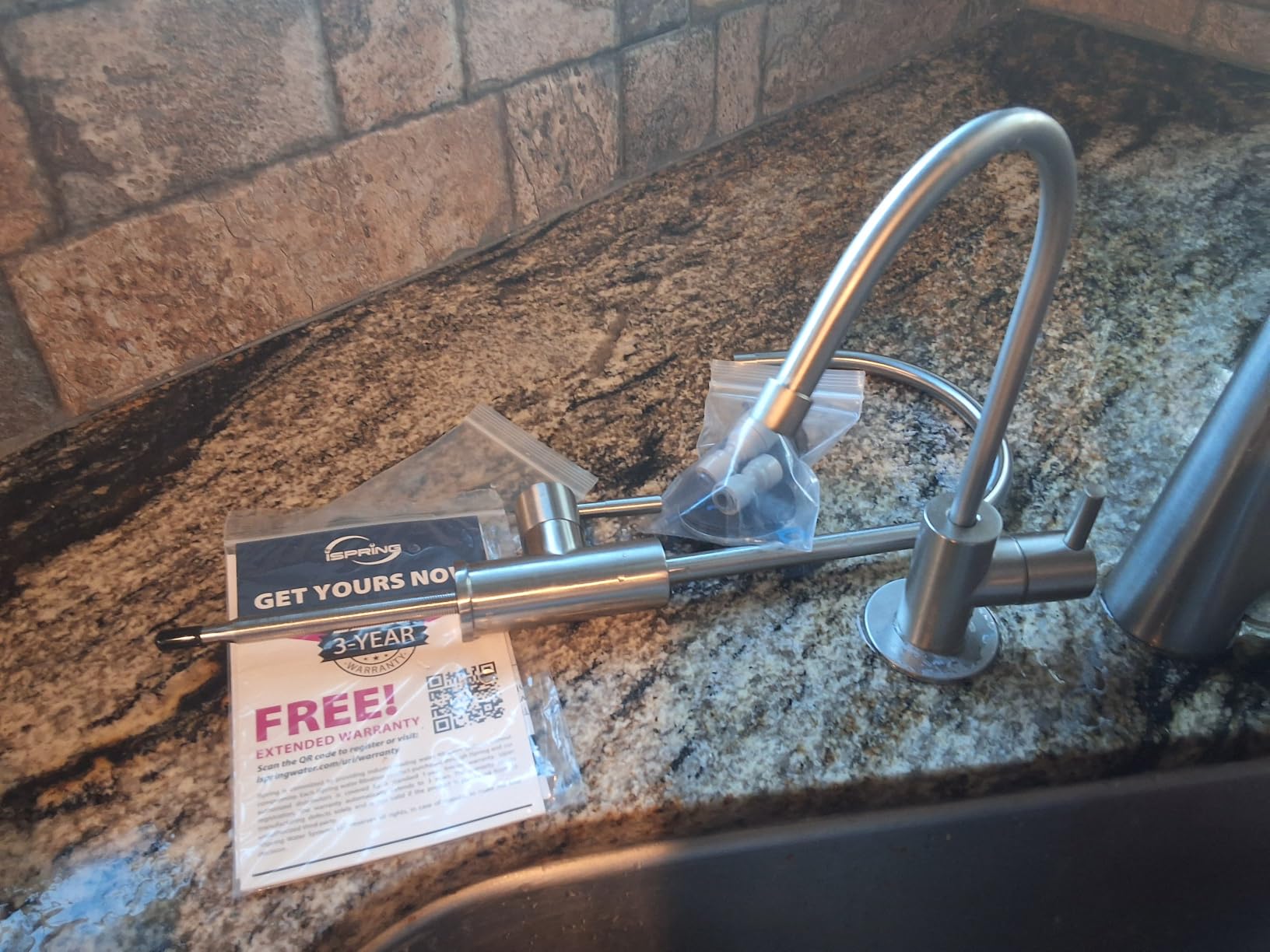 iSpring RCC7AK-BN NSF Certified, 75 GPD, Alkaline 6-Stage Reverse Osmosis System, pH+ Remineralization RO Water Filter System Under Sink Patented Top-Mounted Faucet Design for Easy Installation customer photo 2