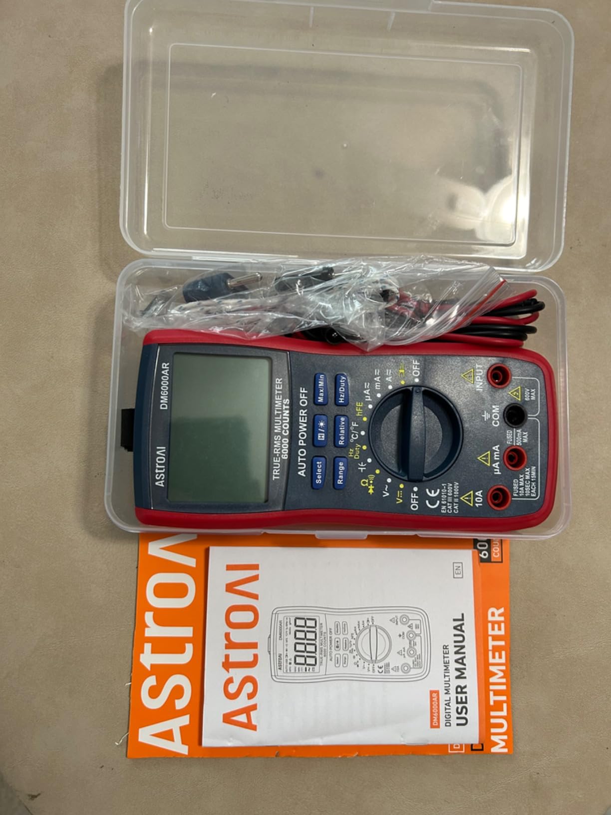 AstroAI Digital Multimeter, True RMS 6000 Counts Auto-Ranging Volt Meter for Automotive & Home Electrical Troubleshooting, AC/DC Voltage Current Resistance Continuity Capacitance Temperature Tester customer photo 1