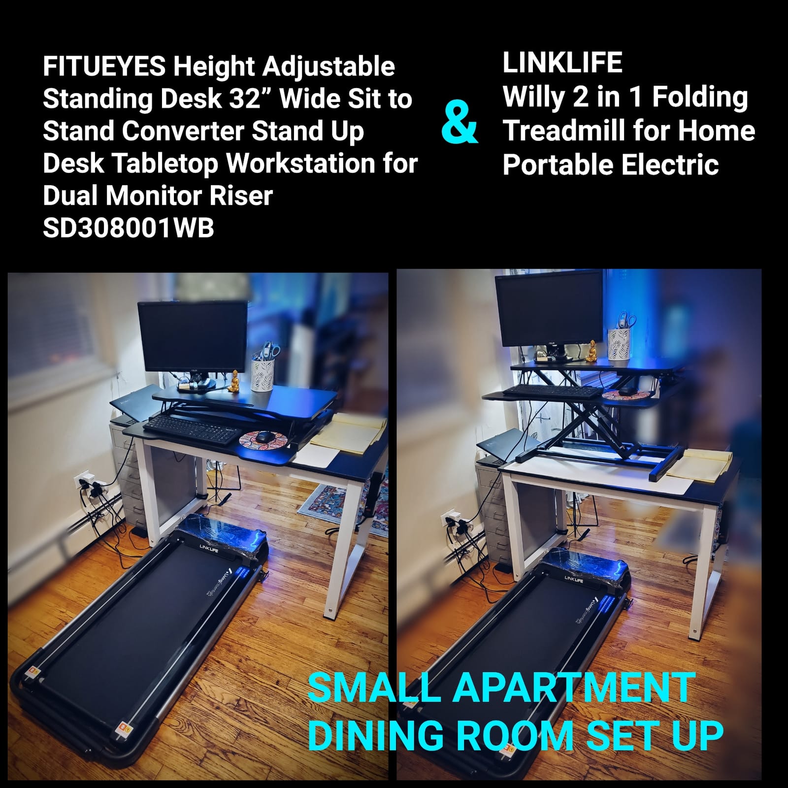 FITUEYES Height Adjustable Standing Desk 32