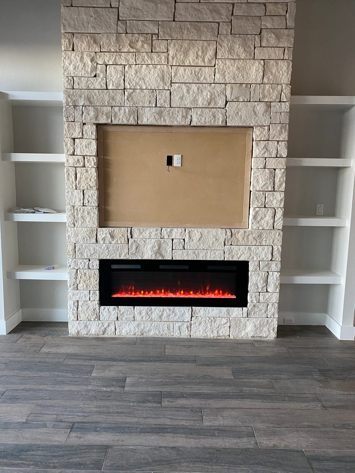 Dimplex Sierra 60 Inch Wall-Mount Linear Electric Fireplace - Black, 1400W | Heater with Realistic LED Flames, 3 Media Beds, Remote & Touch Screen, Built-In or Tabletop, For Living Room & Bedroom customer photo 1